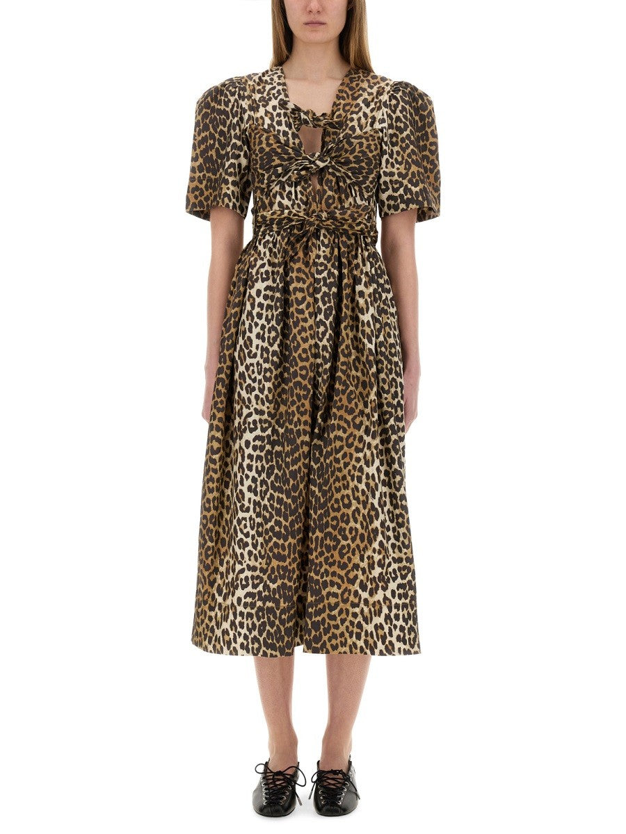 LEOPARD PRINT MIDI DRESS