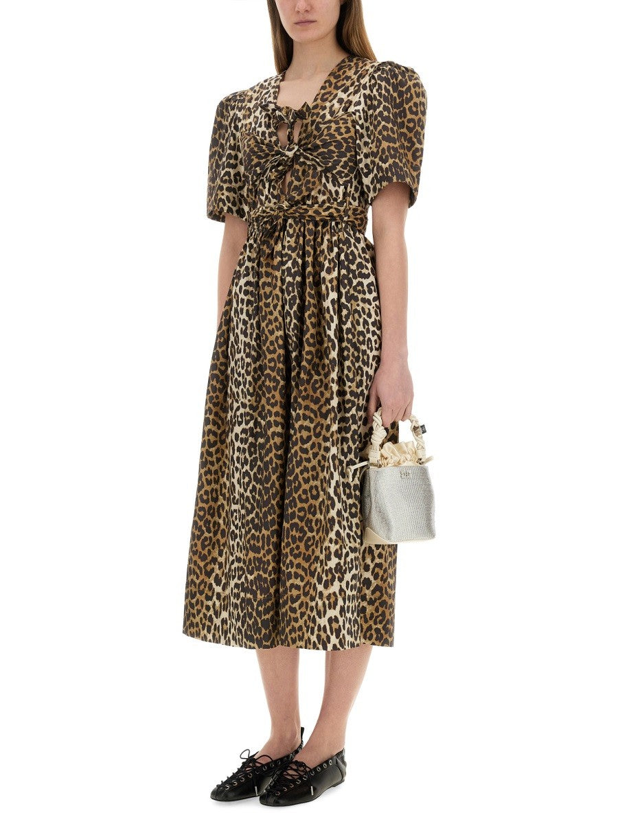 LEOPARD PRINT MIDI DRESS