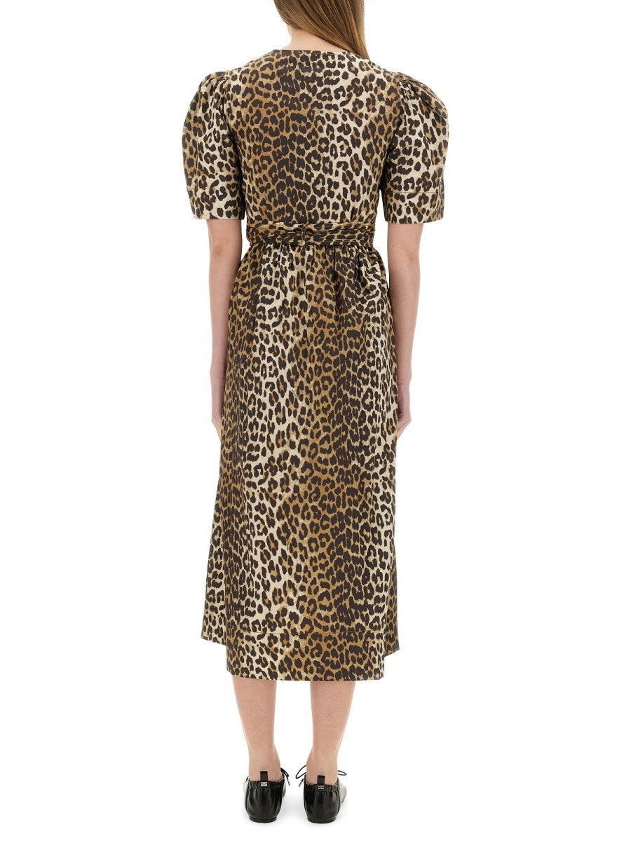 LEOPARD PRINT MIDI DRESS