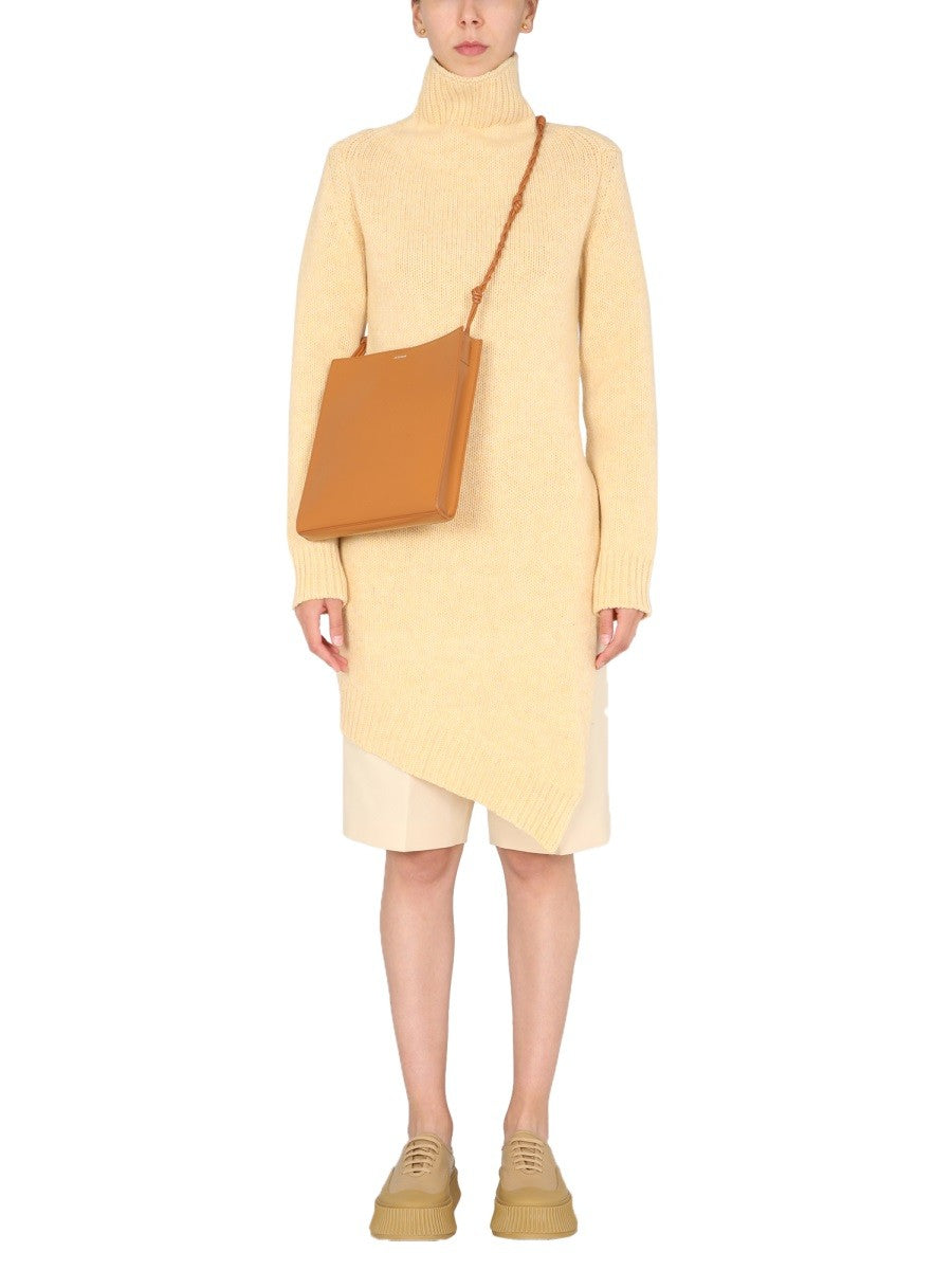 Long Asymmetric Sweater With Side Slit