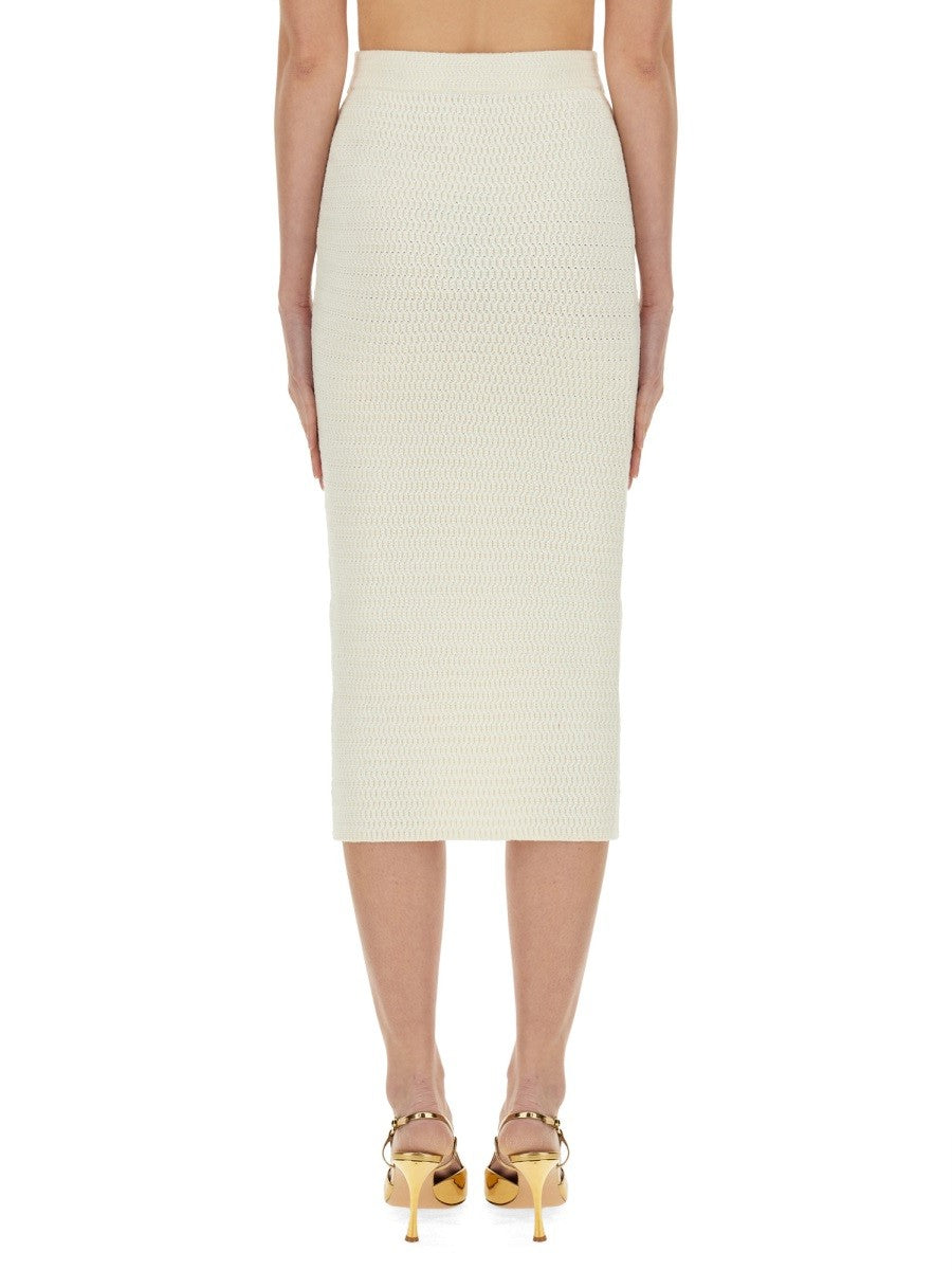 LUREX KNIT MIDI SKIRT