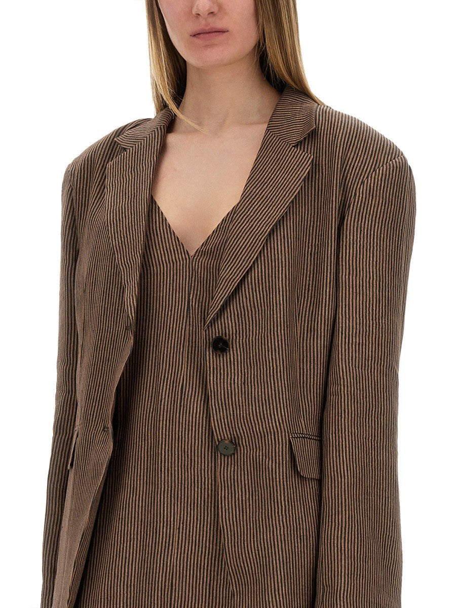BLAZER À MICRO-RAYURES