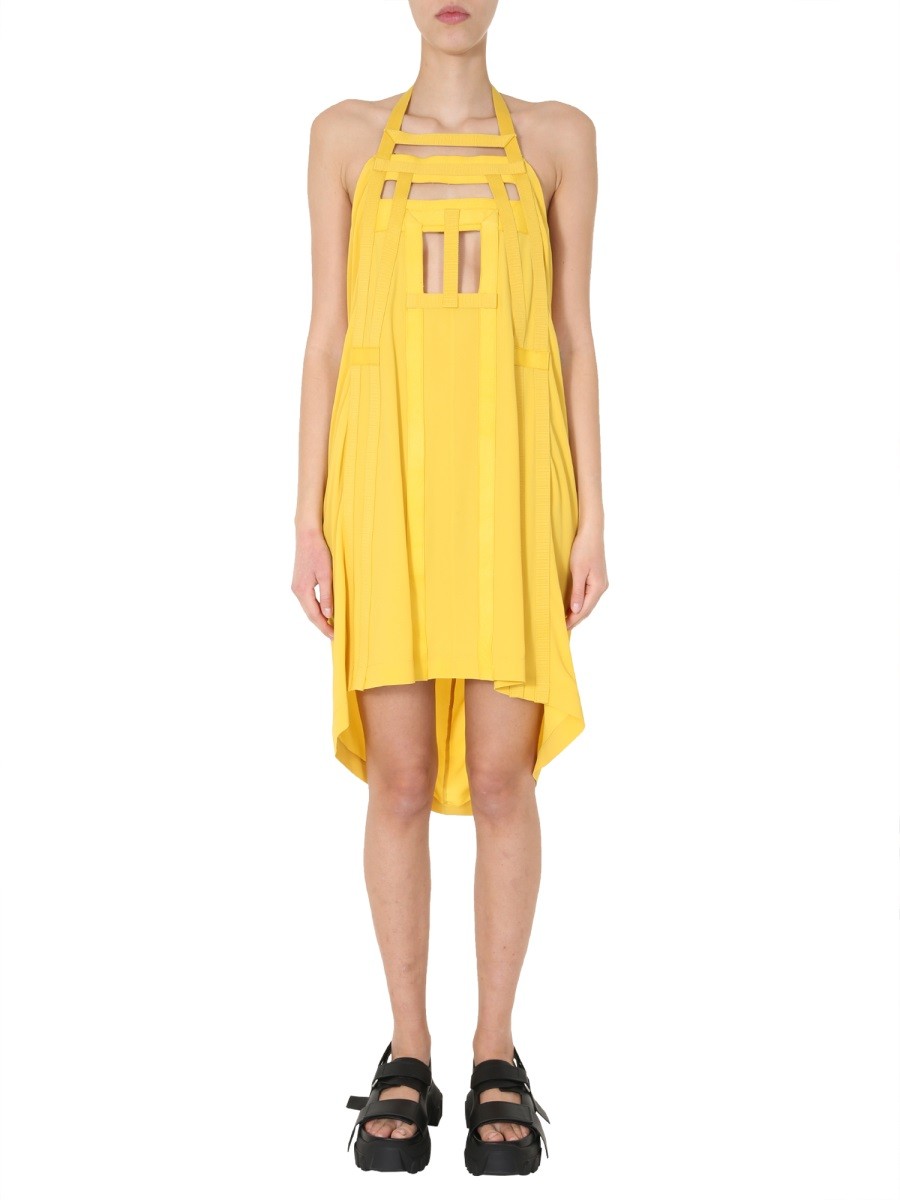 Deep Back Neckline MIDI DRESS