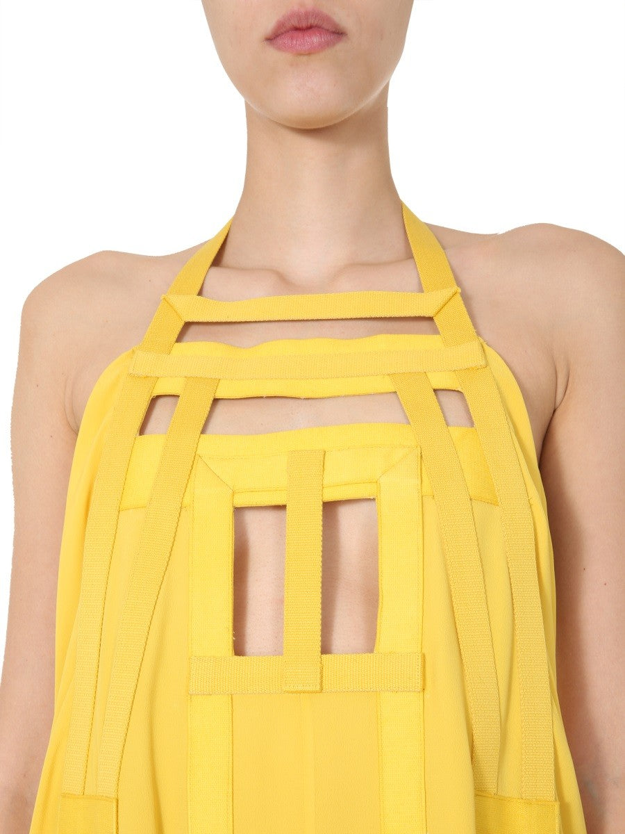 Deep Back Neckline MIDI DRESS