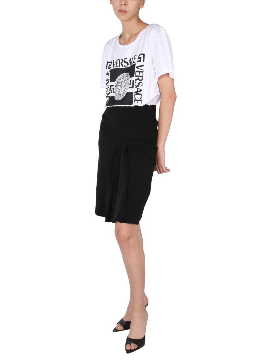 Side Zip MIDI SKIRT