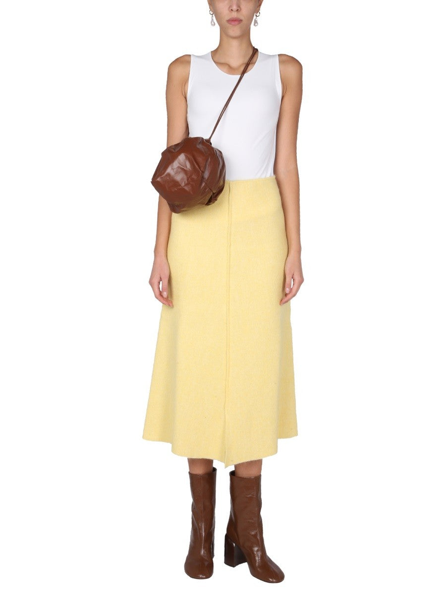 Concealed Zip MIDI SKIRT