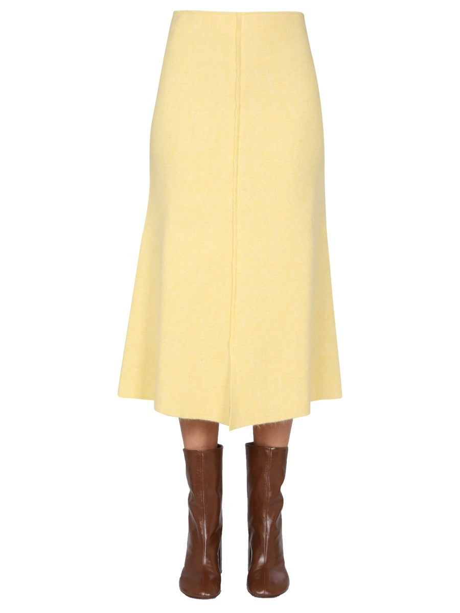 Concealed Zip MIDI SKIRT