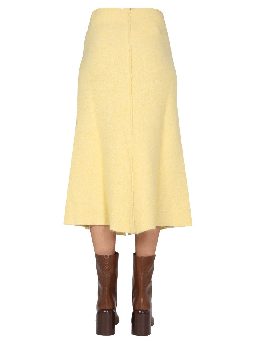 Concealed Zip MIDI SKIRT