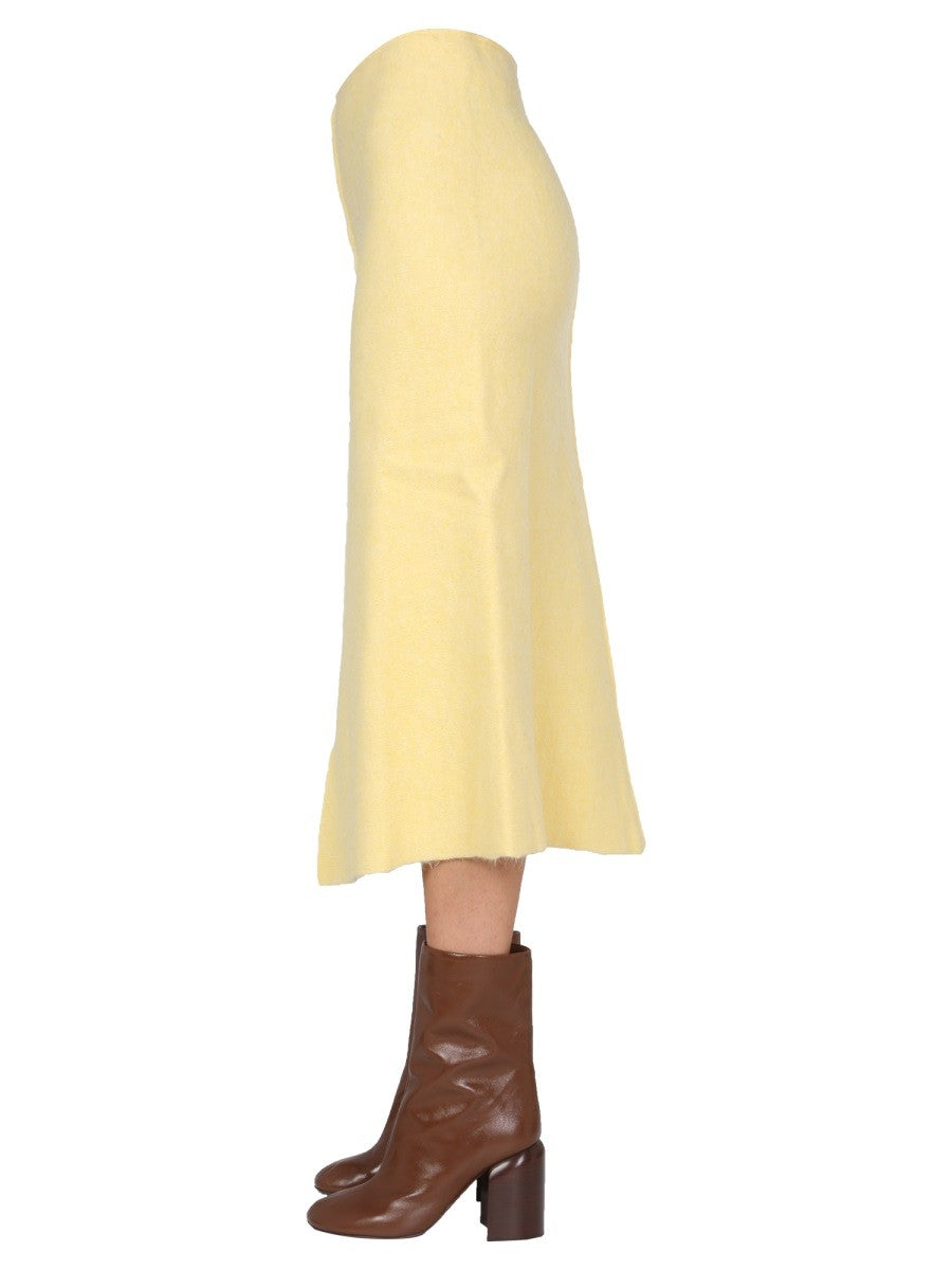 Concealed Zip MIDI SKIRT