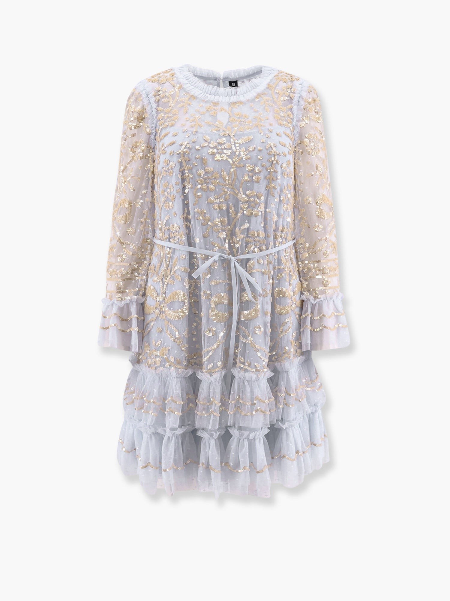 Mini dress with sequins embroidery