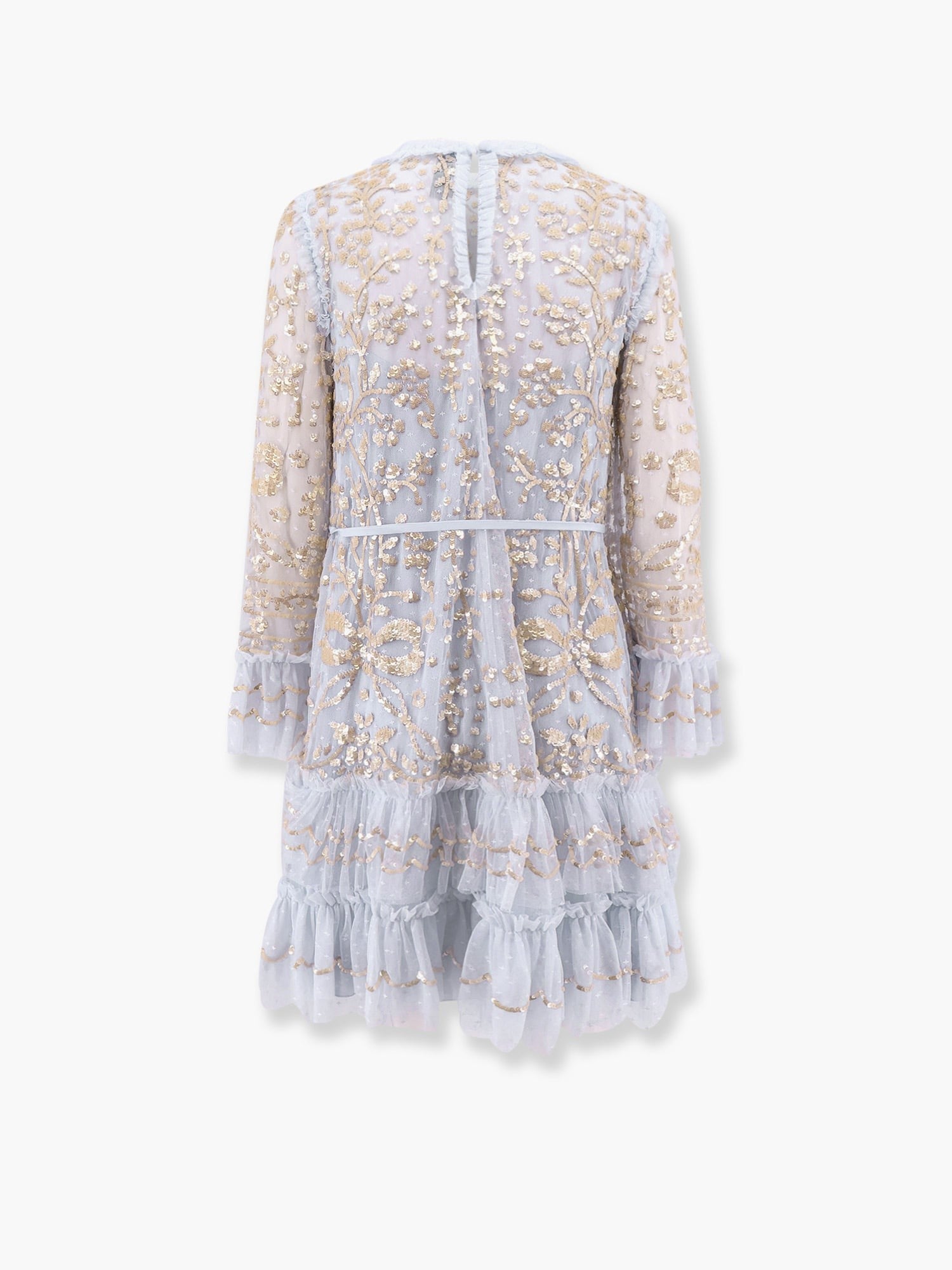 Mini dress with sequins embroidery