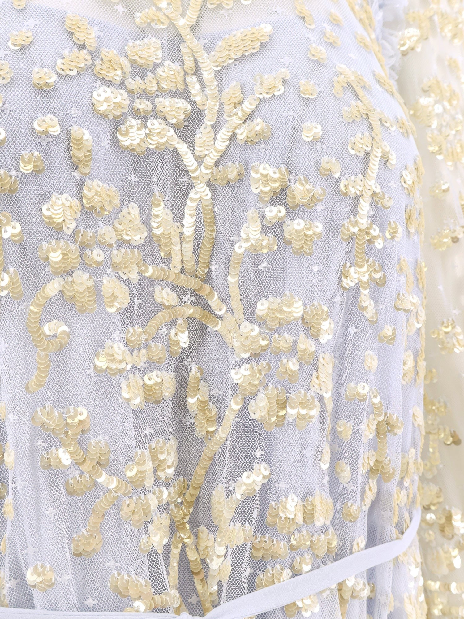 Mini dress with sequins embroidery