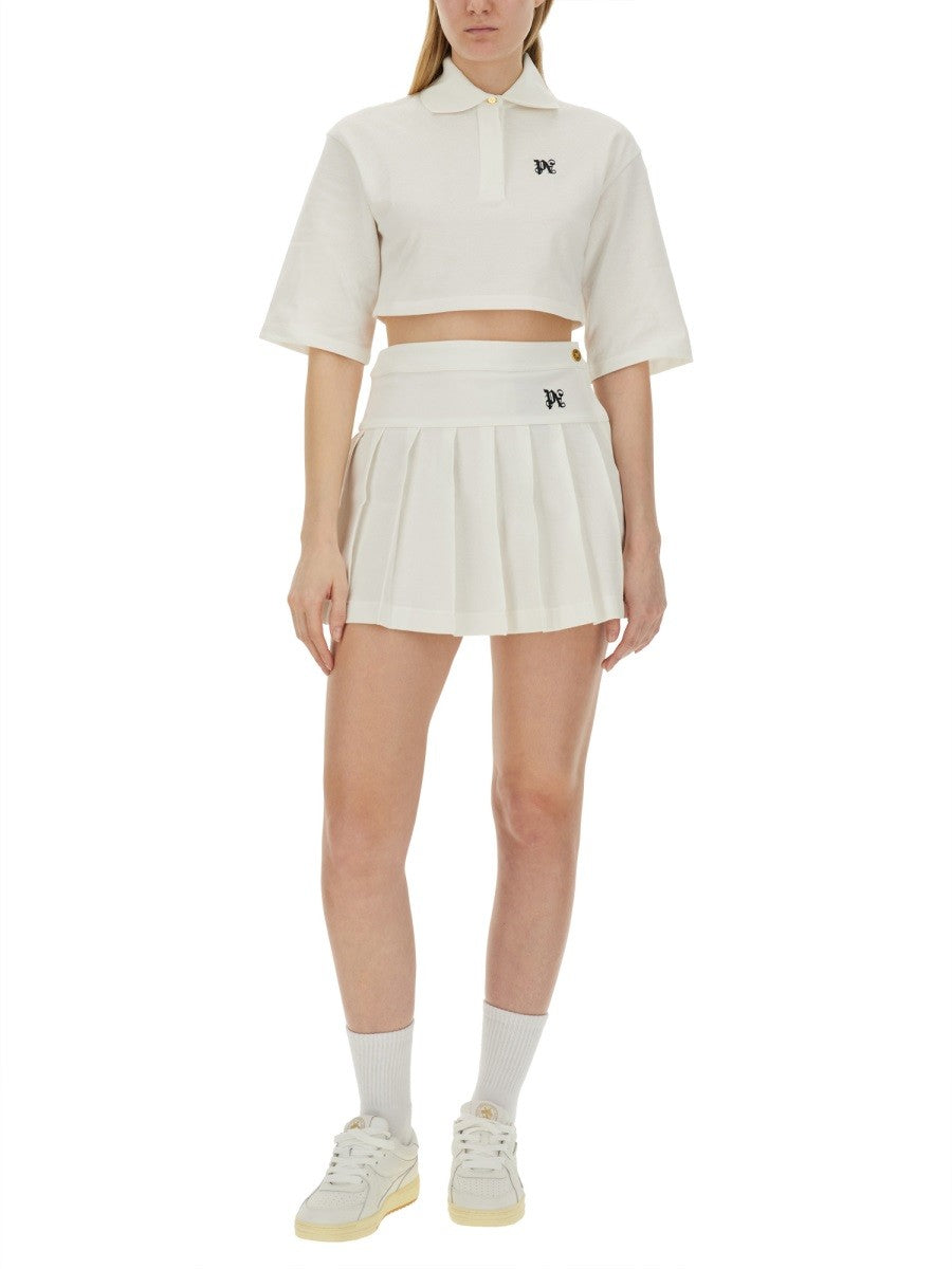 MONOGRAM CROPPED POLO SHIRT