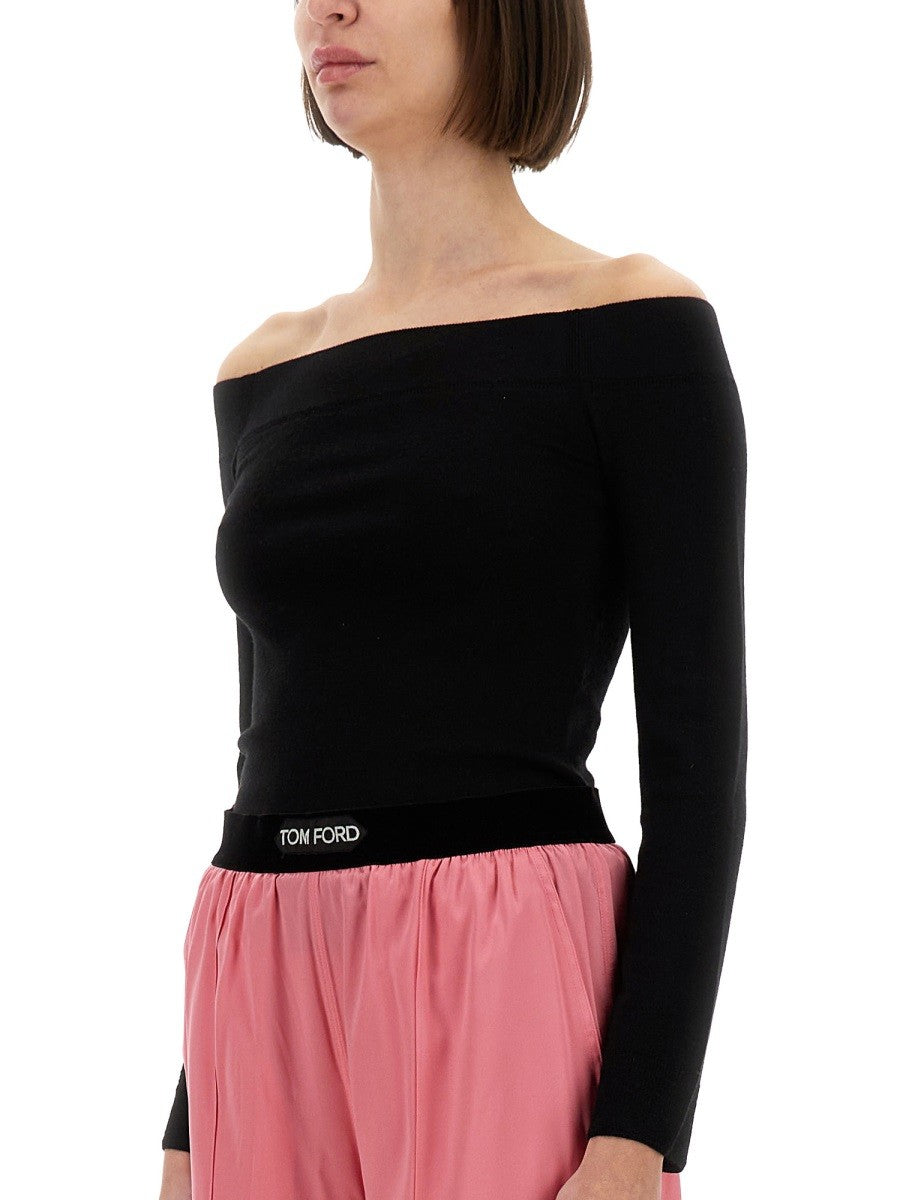 OFF THE SHOULDER KNIT TOP