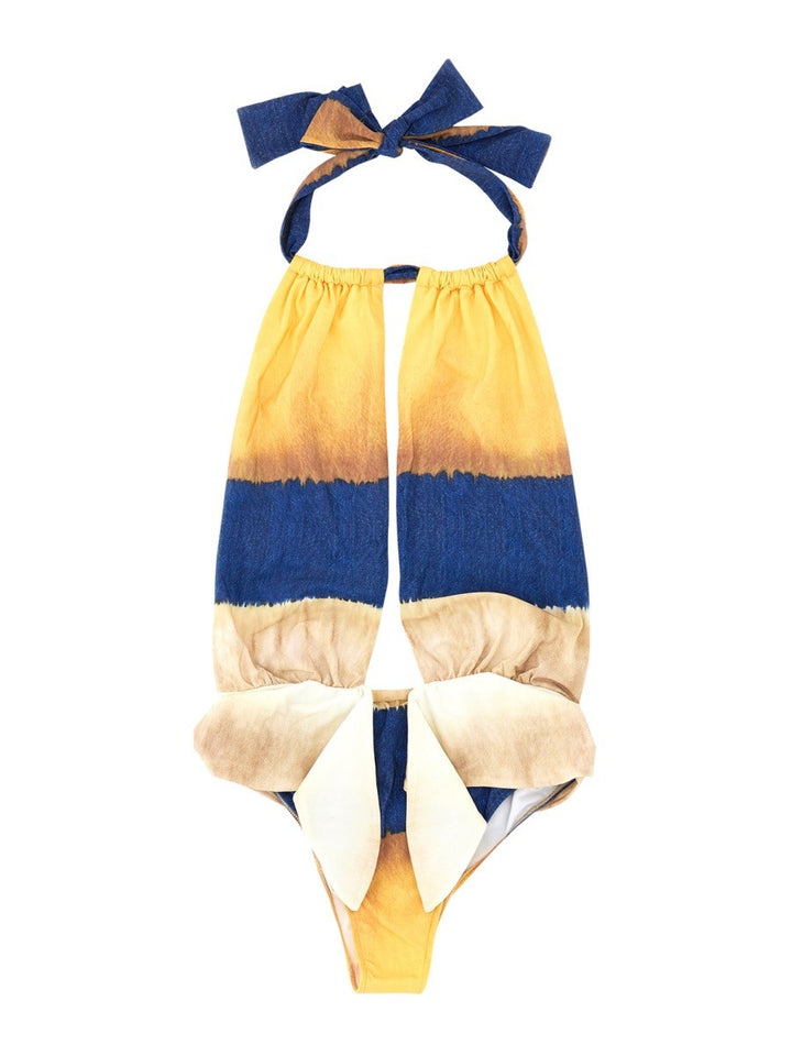 ONE PIECE SWIMSUIT WITH TIE DYE PRINT | Basement 88