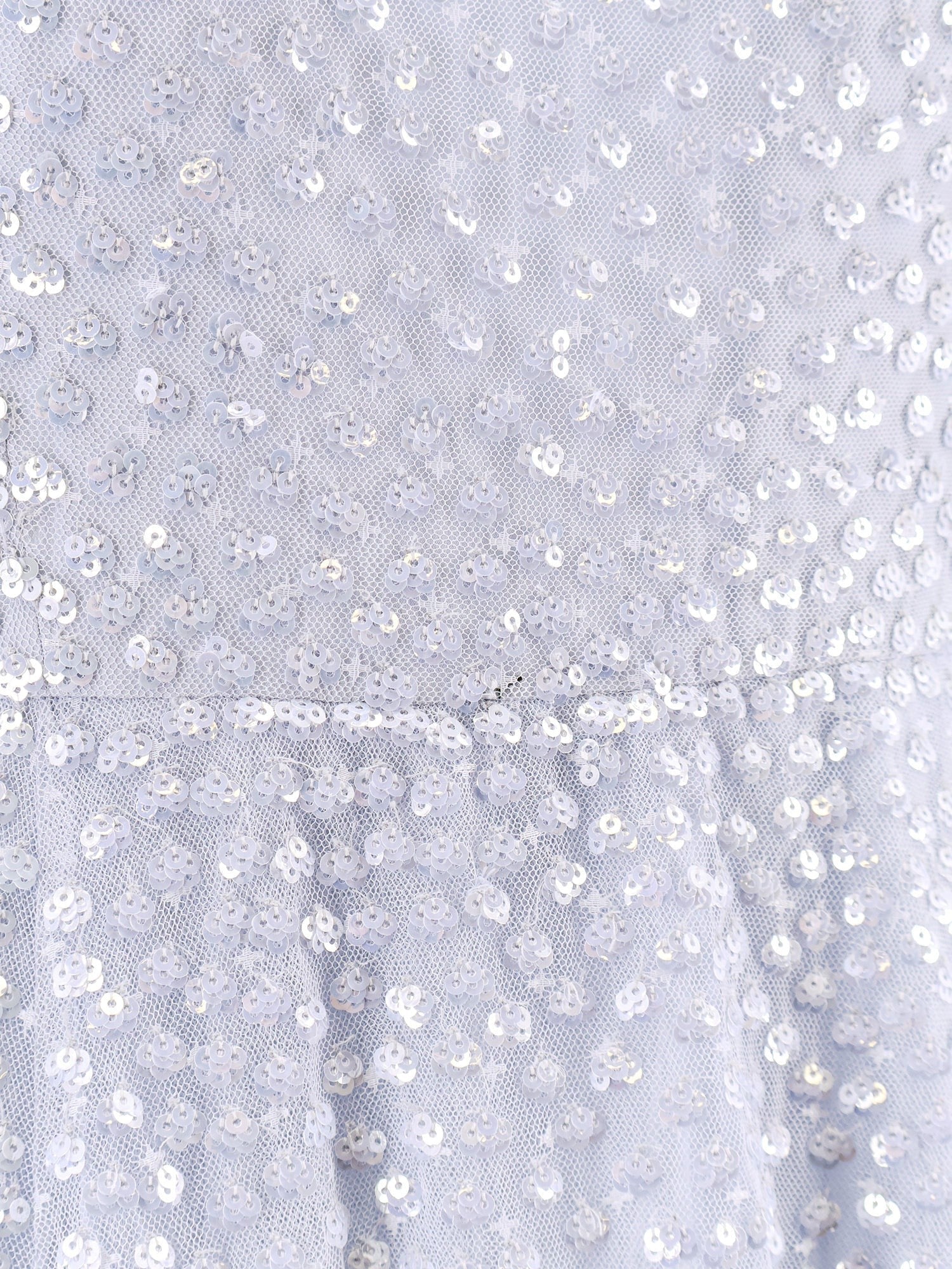 One-shoulder long dress with sequins