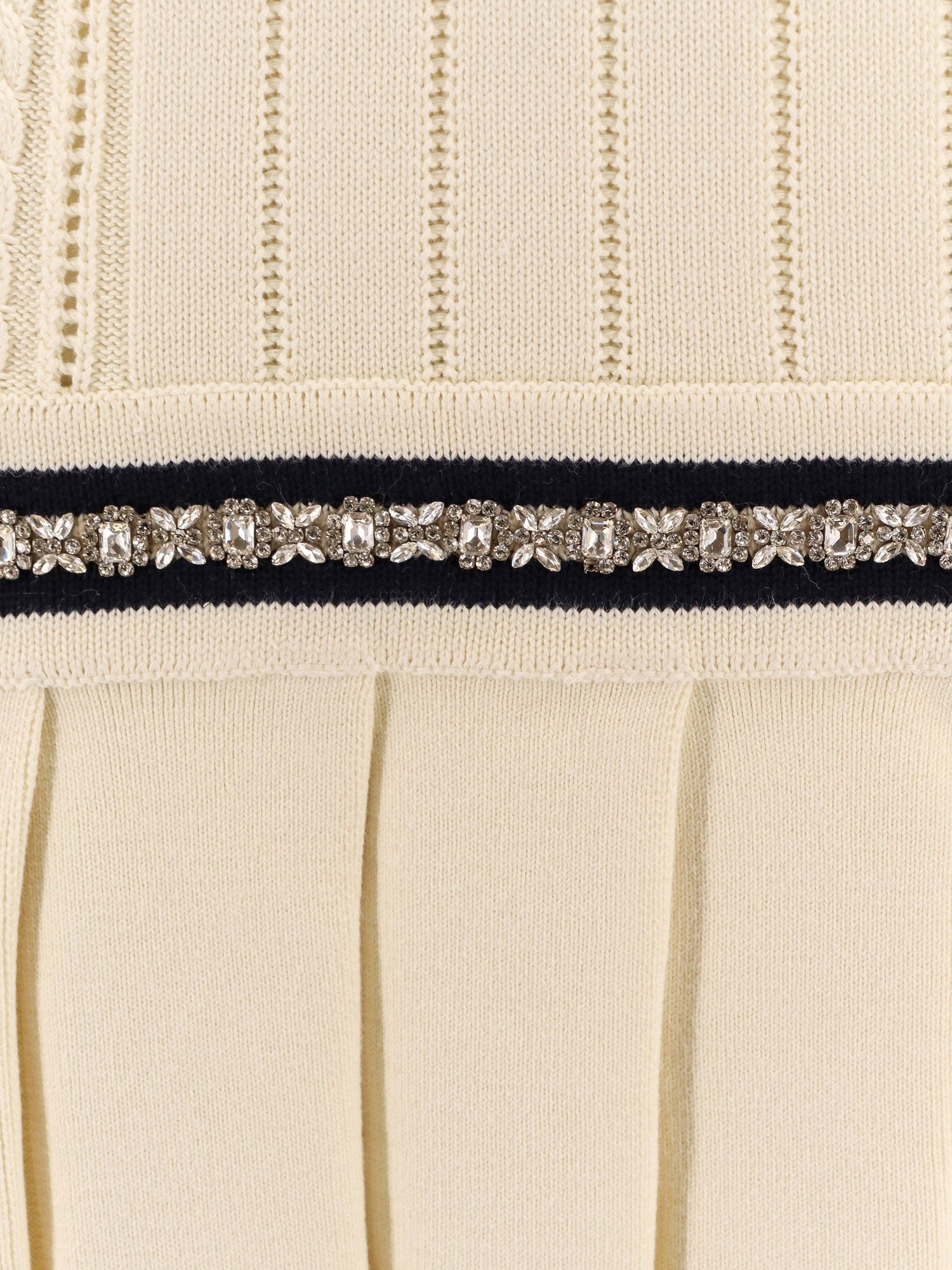 Organic Cotton Dress With Crystals Embellishment