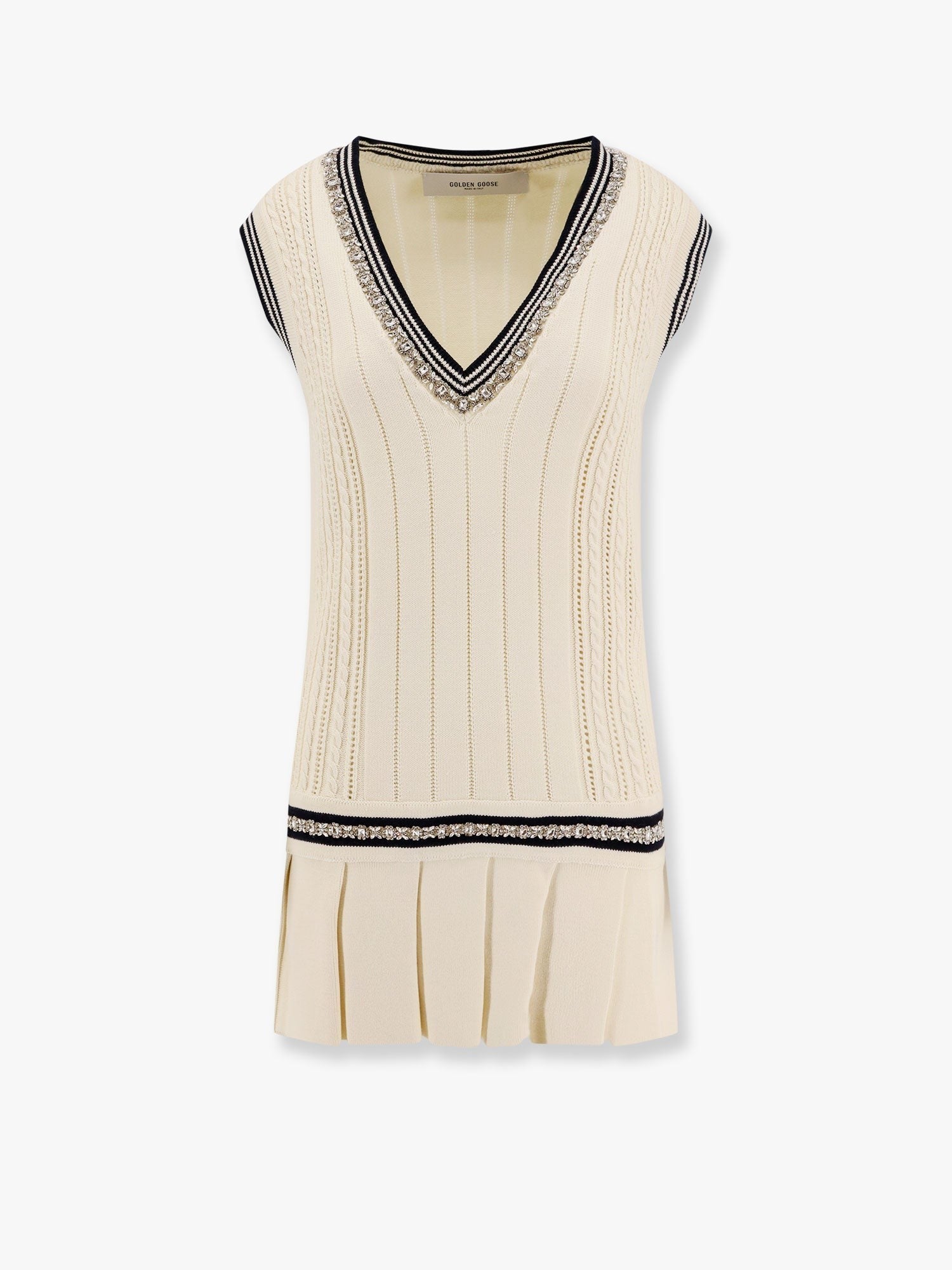 Organic Cotton Dress With Crystals Embellishment