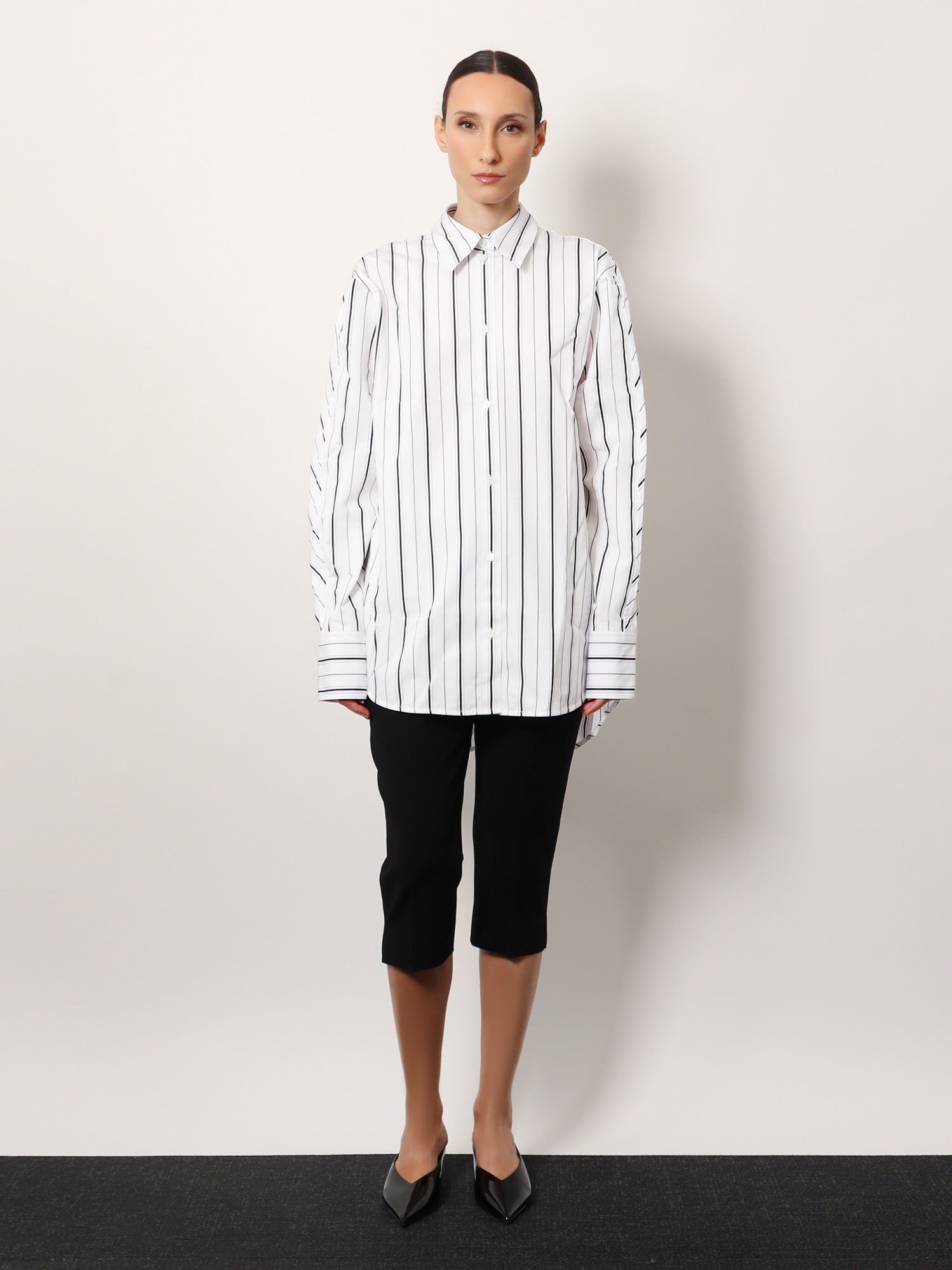 Chemise en coton bio à motif rayé