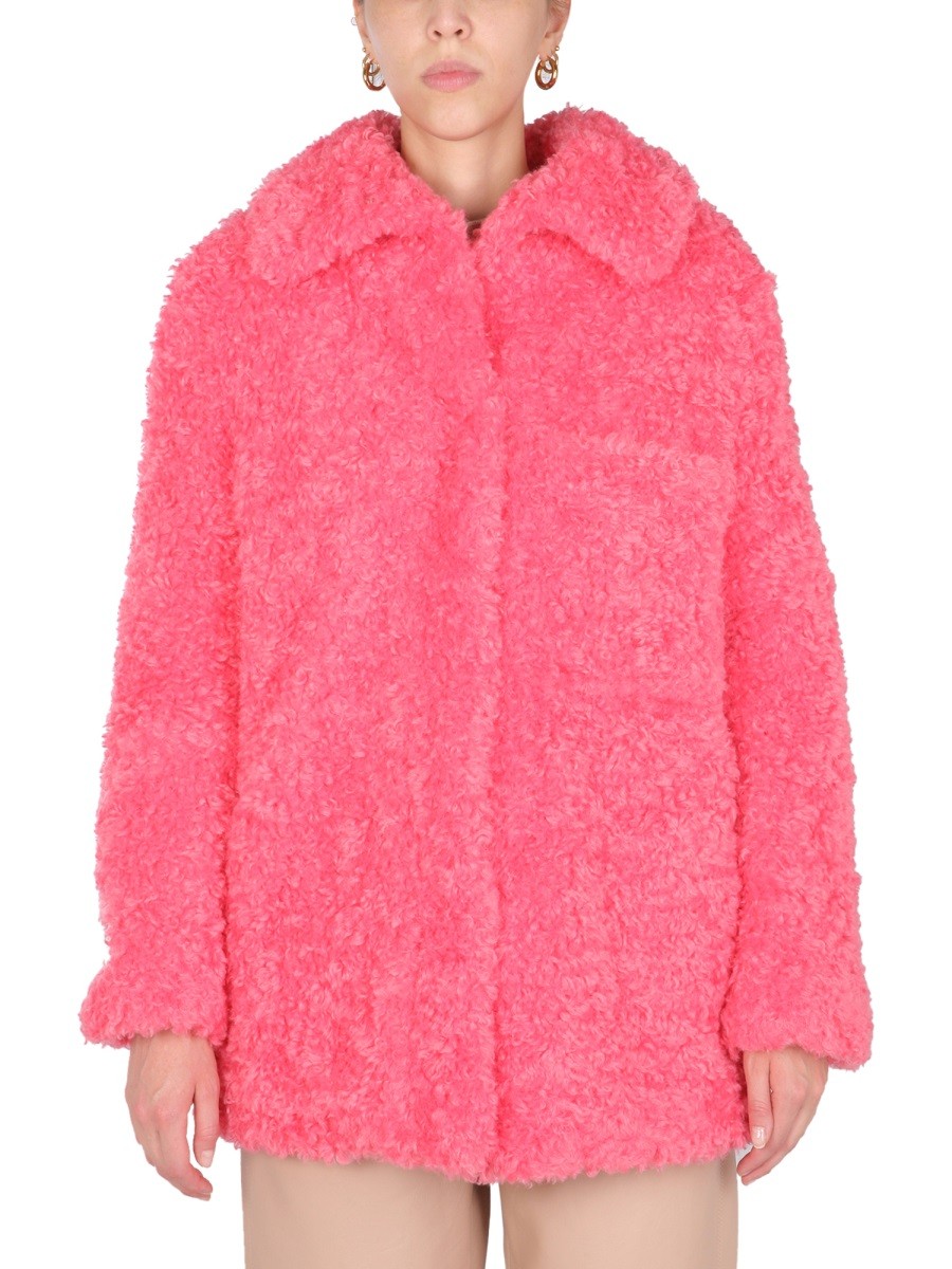 Front Hidden Button Oversize Coat