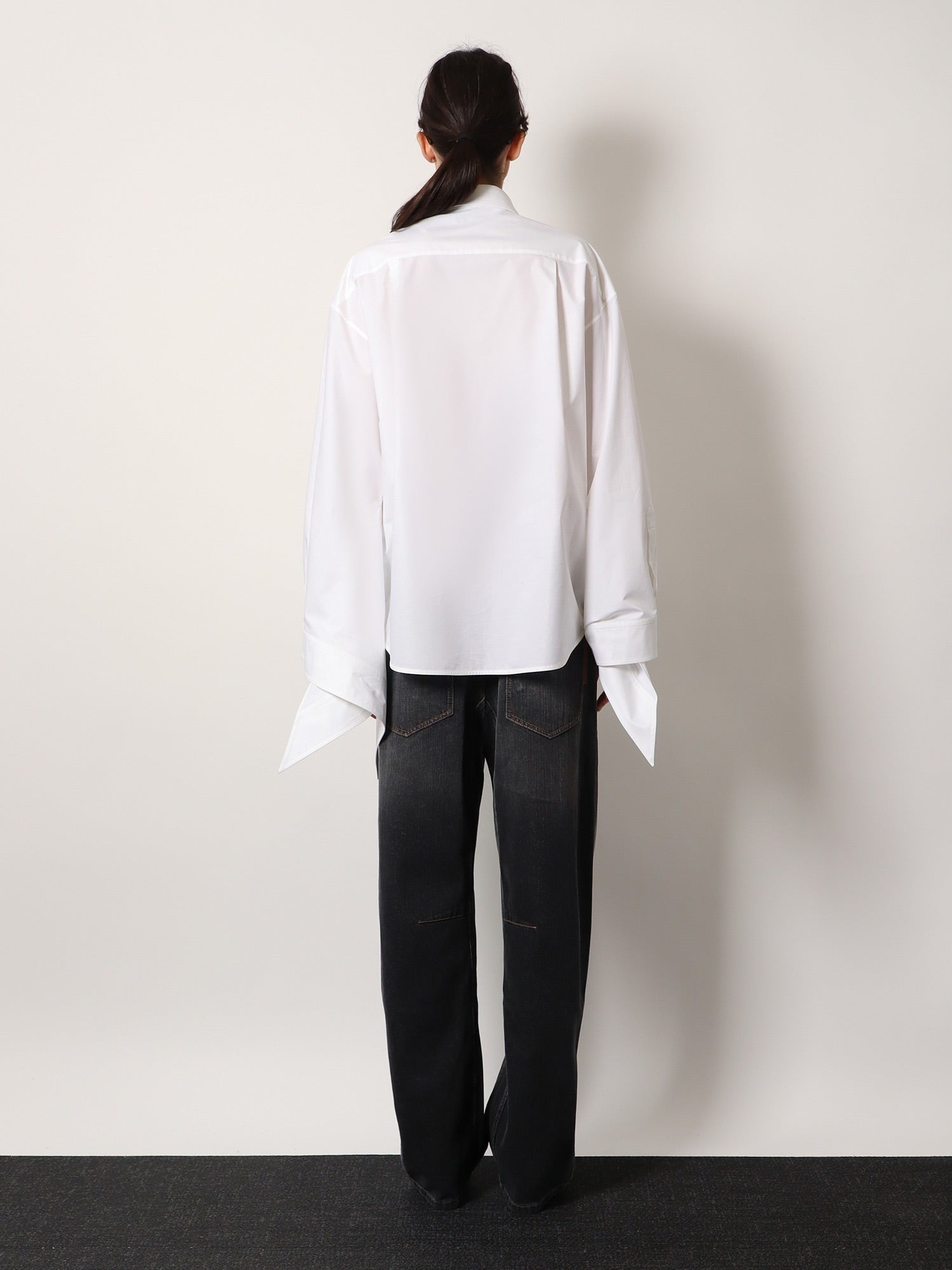 Chemise oversize en coton avec détails noués