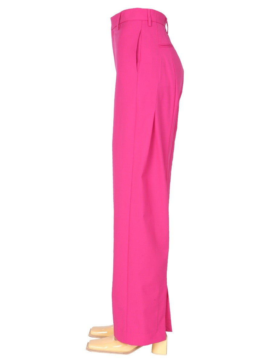 Front Zip Pants With Button