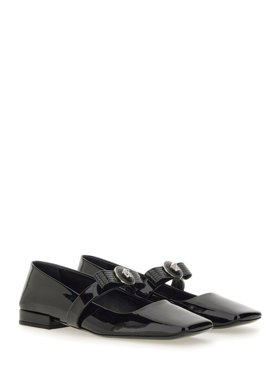 BALLERINES EN CUIR VERNI GIANNI RIBBON