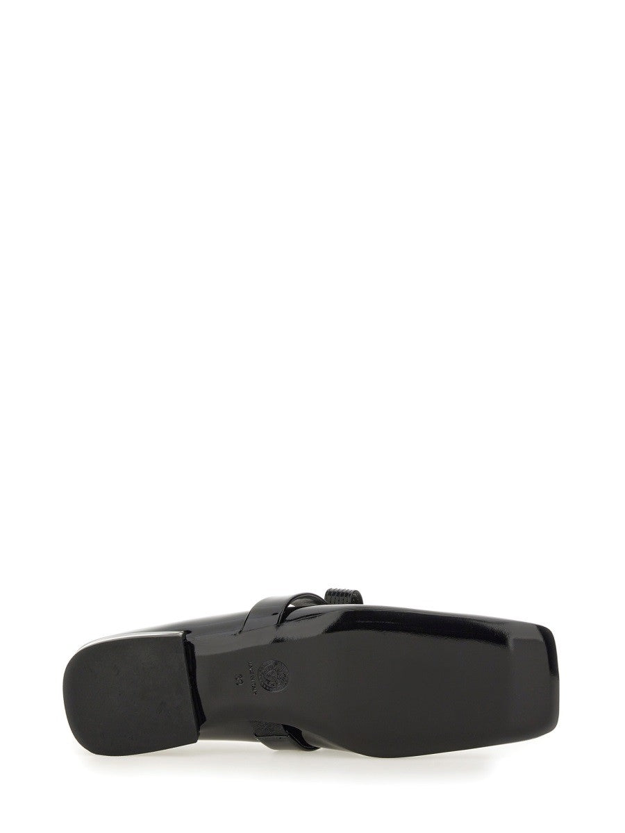 BALLERINES EN CUIR VERNI GIANNI RIBBON