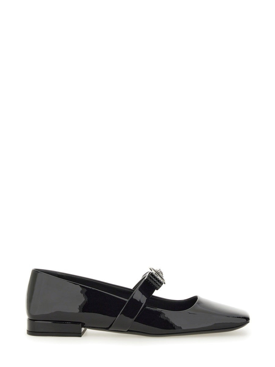 BALLERINES EN CUIR VERNI GIANNI RIBBON
