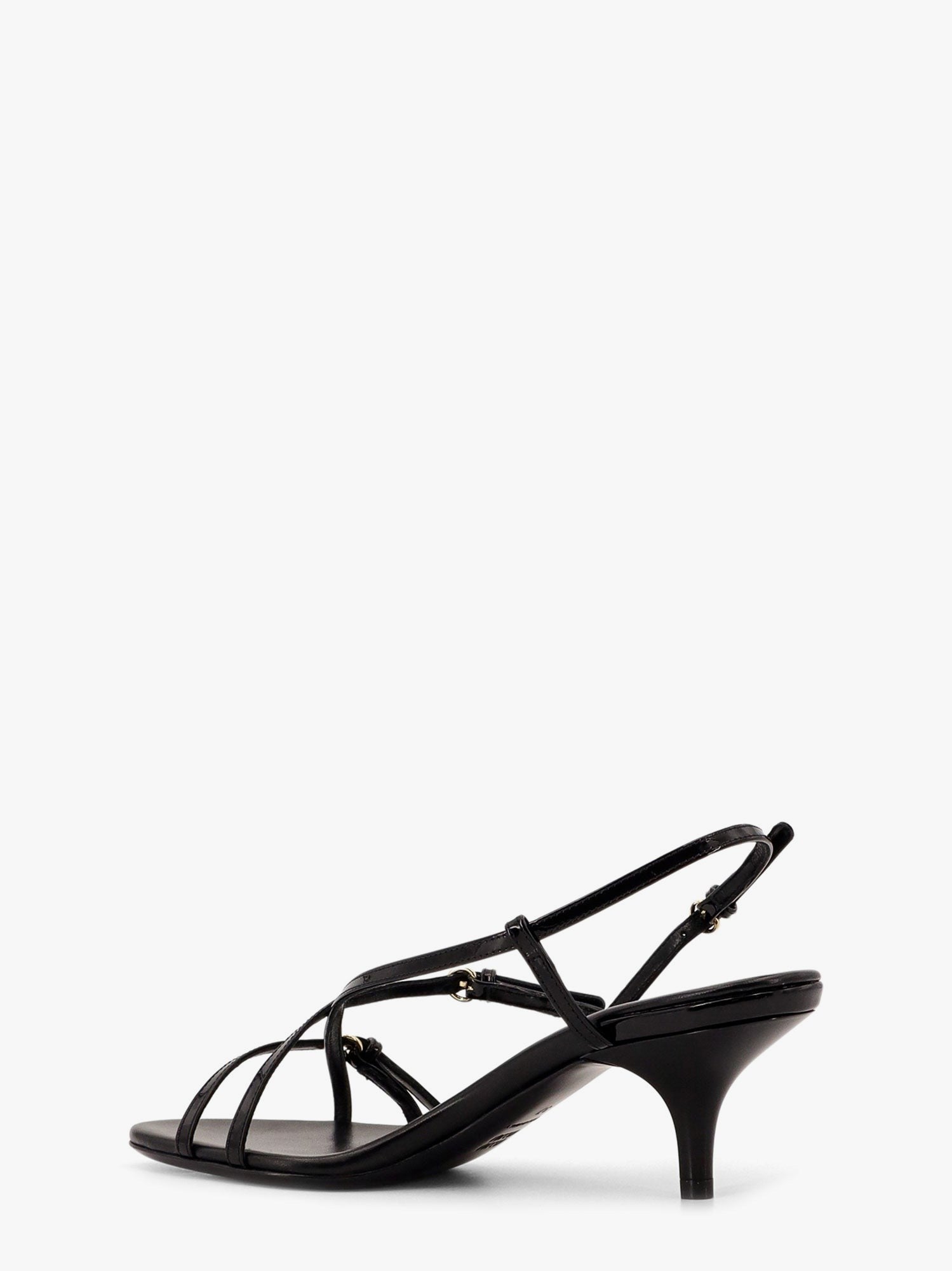 sandales en cuir verni