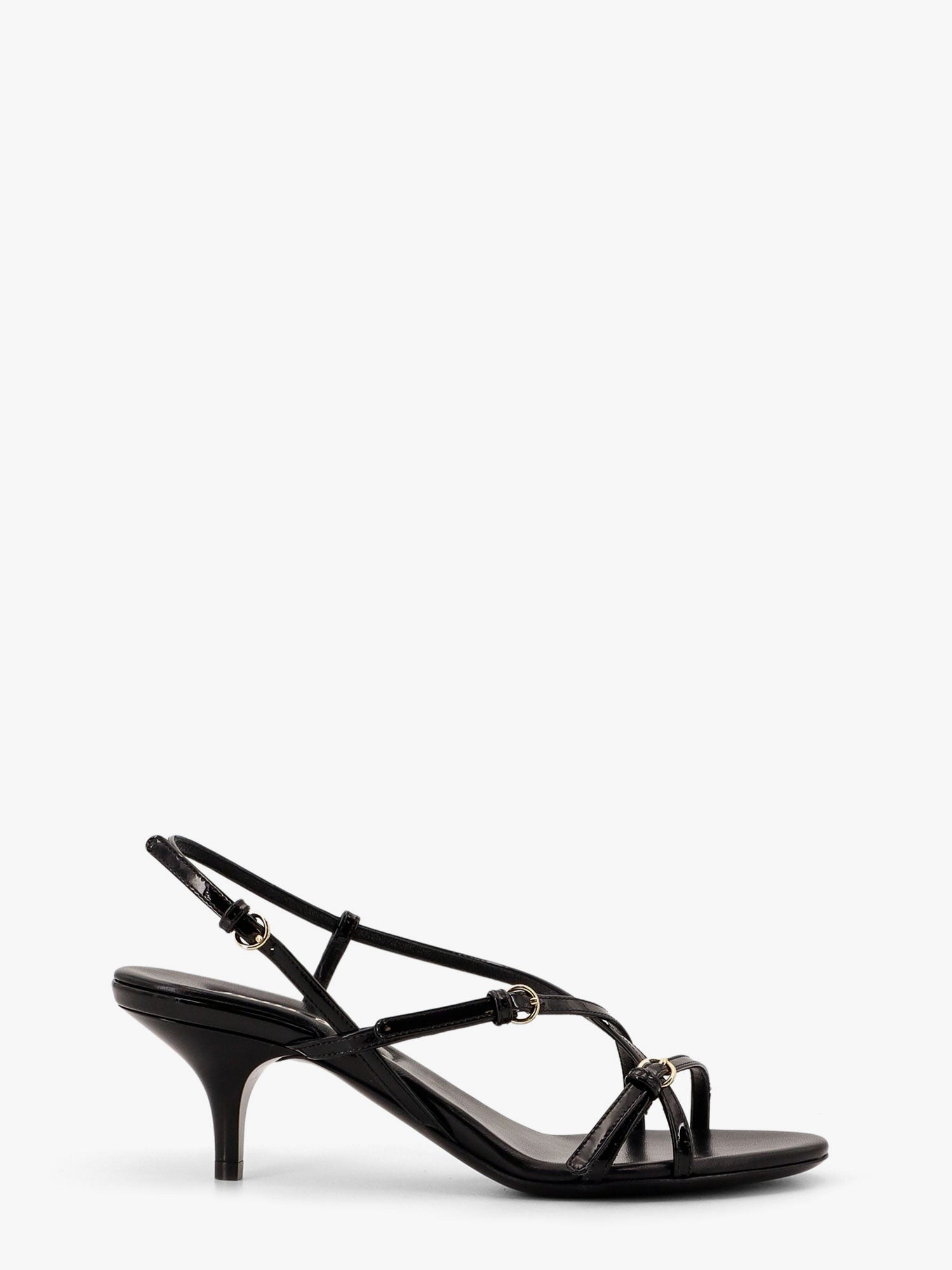 sandales en cuir verni