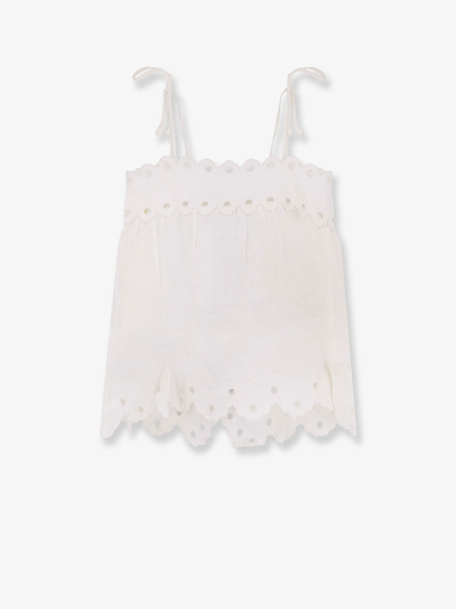 Perforated linen top