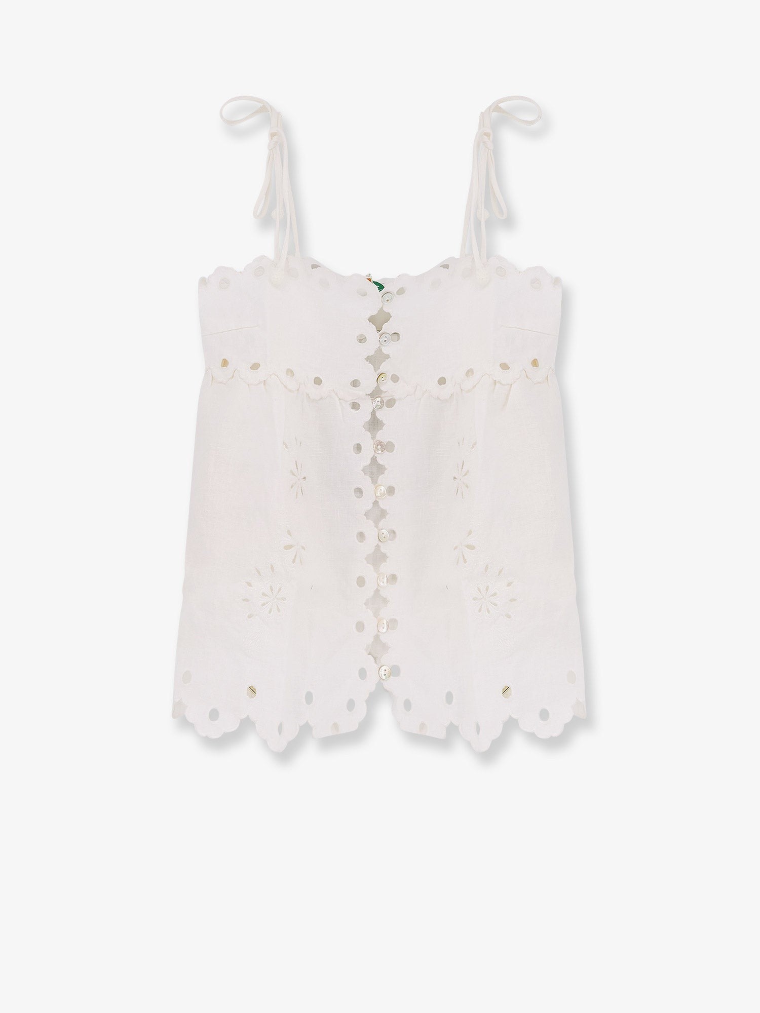 Perforated linen top
