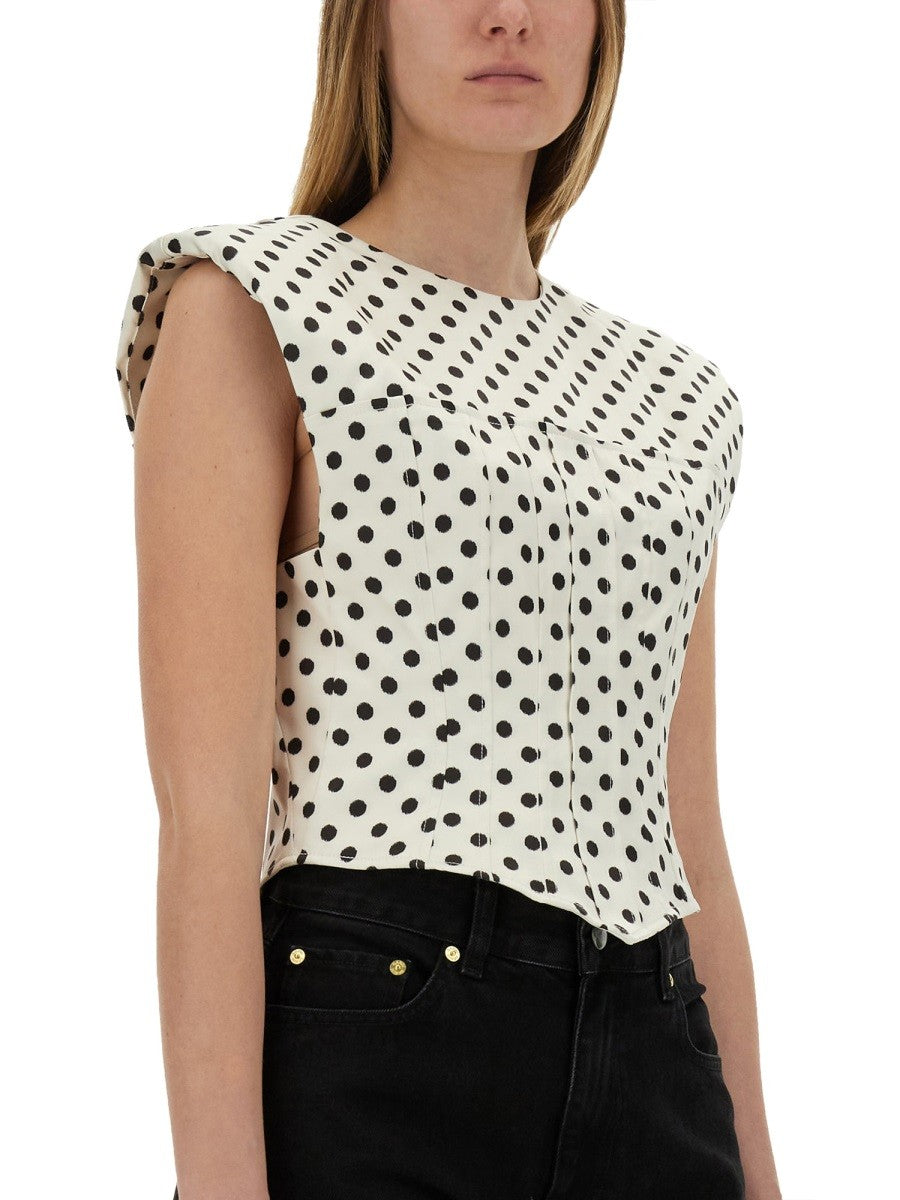 POLKA-DOT CORSET TOP