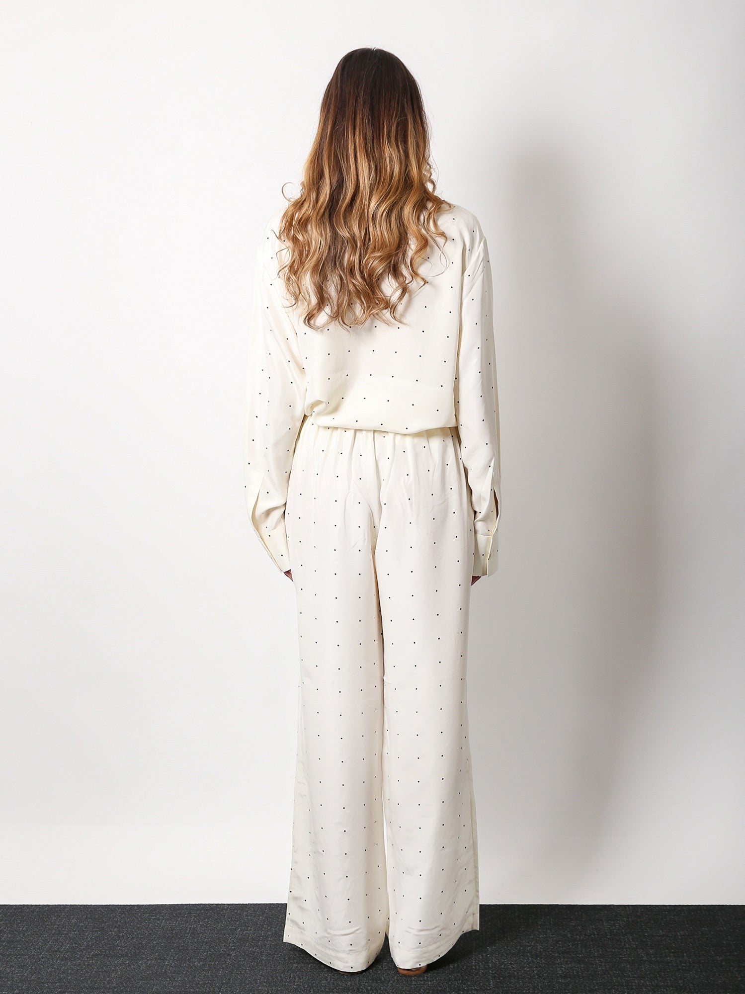 Polka-Dots Silk Trouser