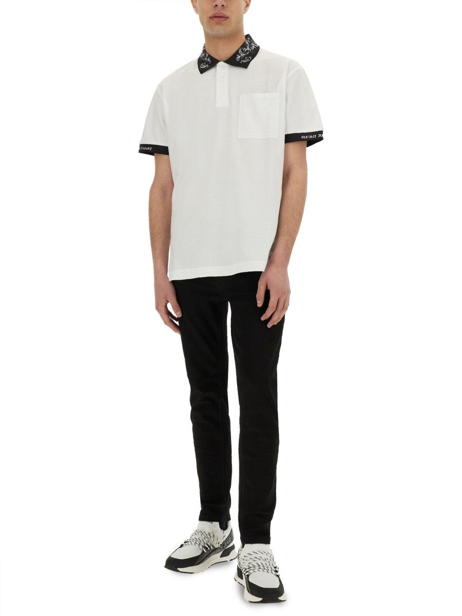 POLO SHIRT WITH BAROQUE OUTLINE COLLAR