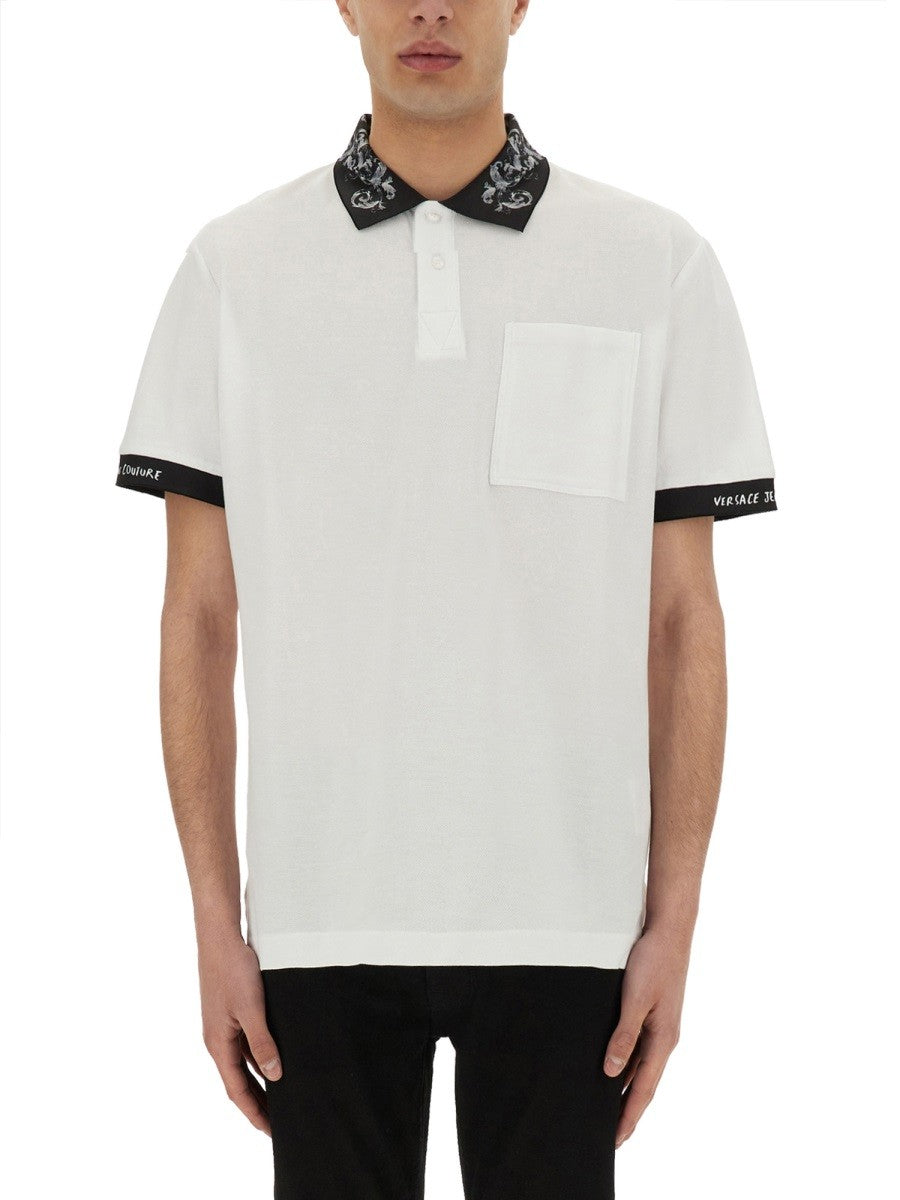 POLO SHIRT WITH BAROQUE OUTLINE COLLAR