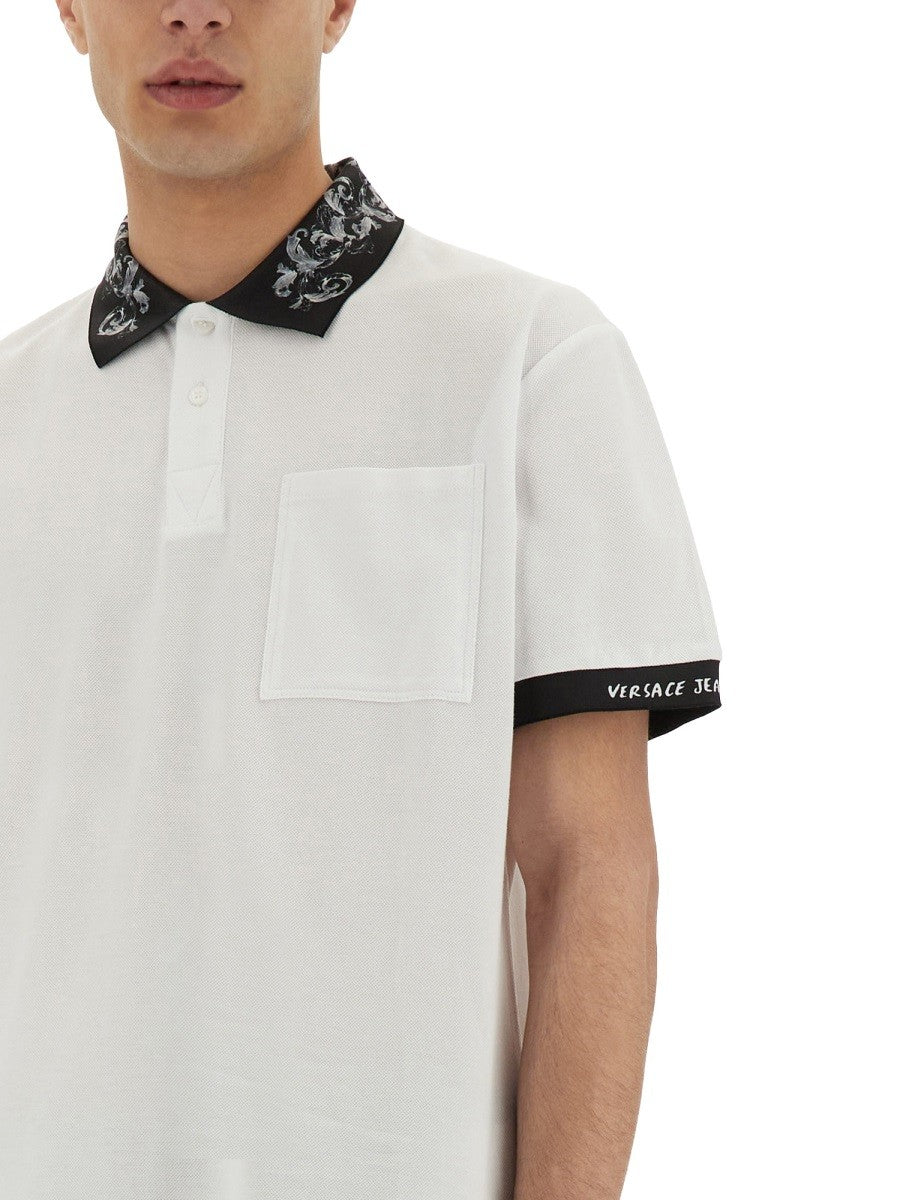 POLO SHIRT WITH BAROQUE OUTLINE COLLAR