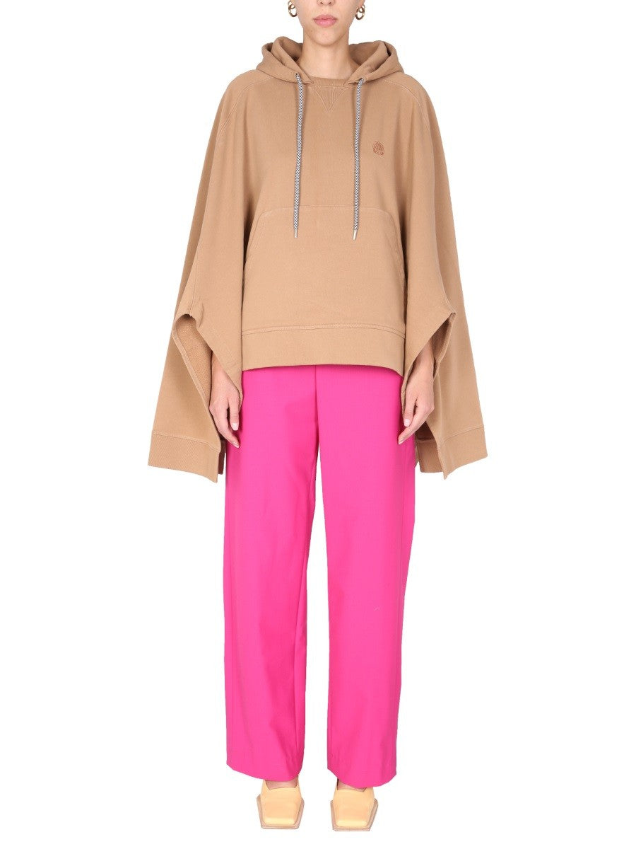PONCHO SWEATSHIRT WITH EMBROIDERED LOGO | Basement 88