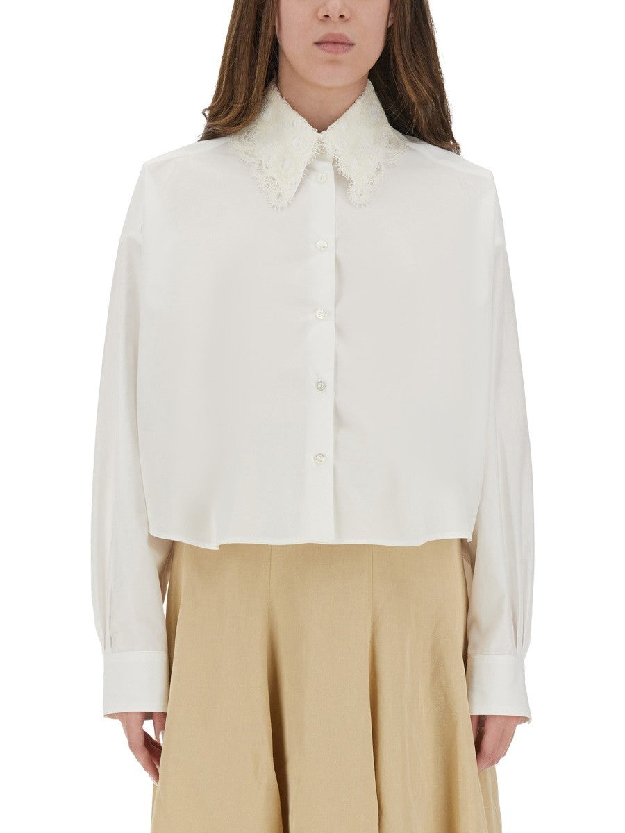 CHEMISE COURTE EN POPELINE