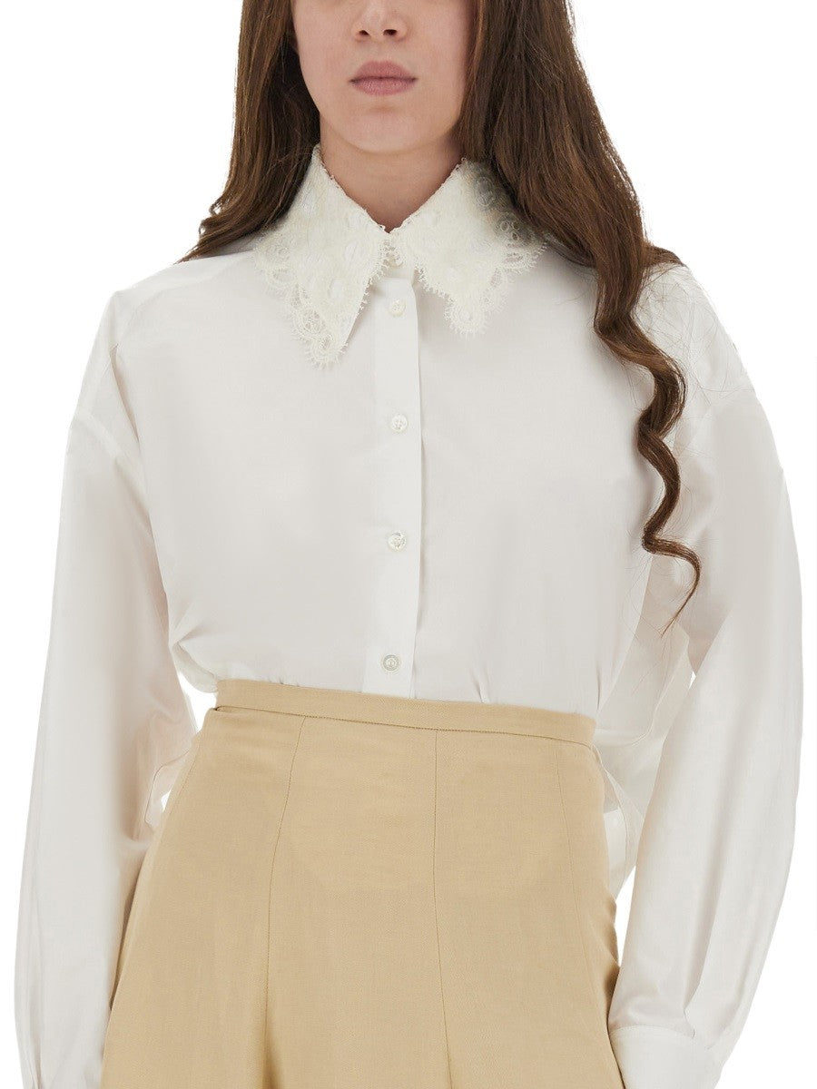 CHEMISE COURTE EN POPELINE