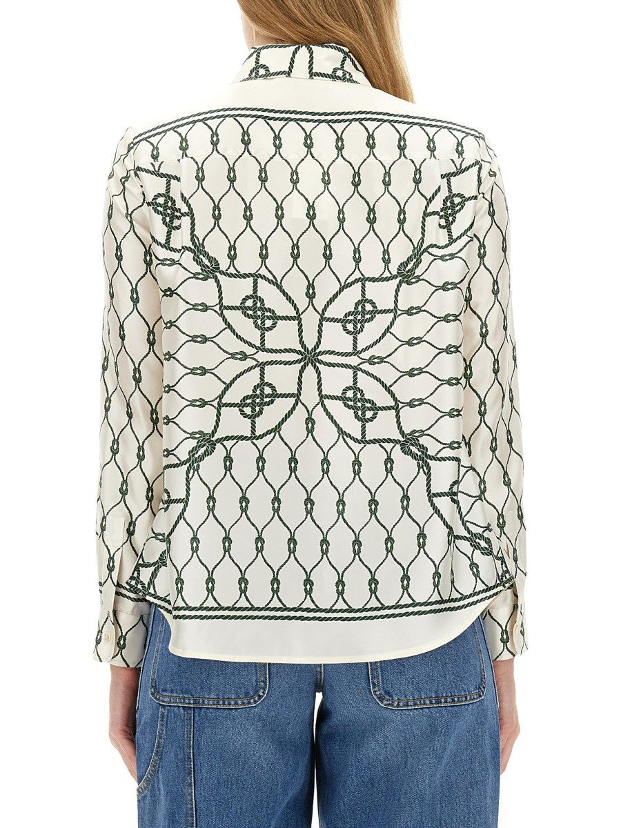 Printed Silk Twill Shirt