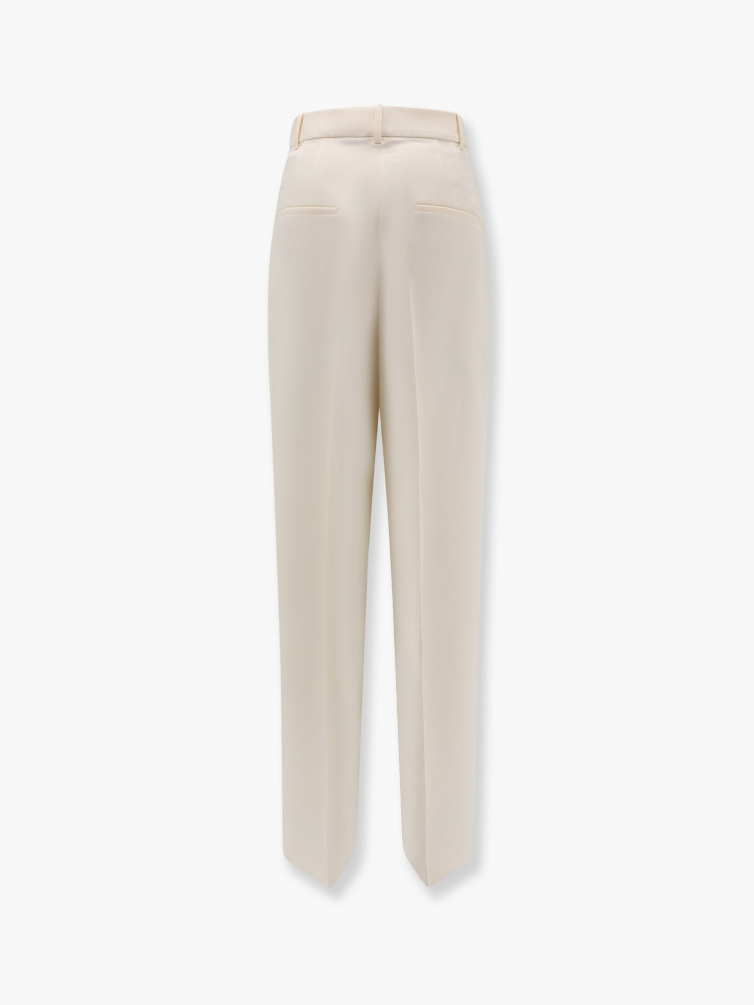 Recycled material trouser with wide leg