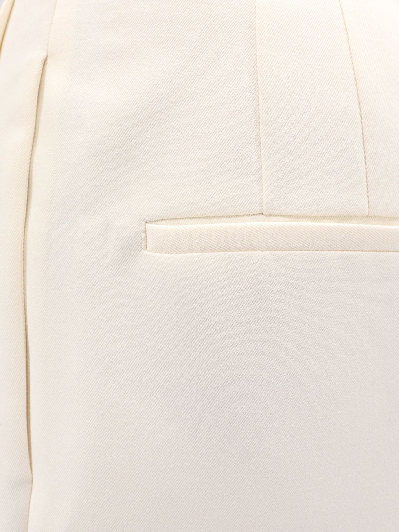 Recycled material trouser with wide leg