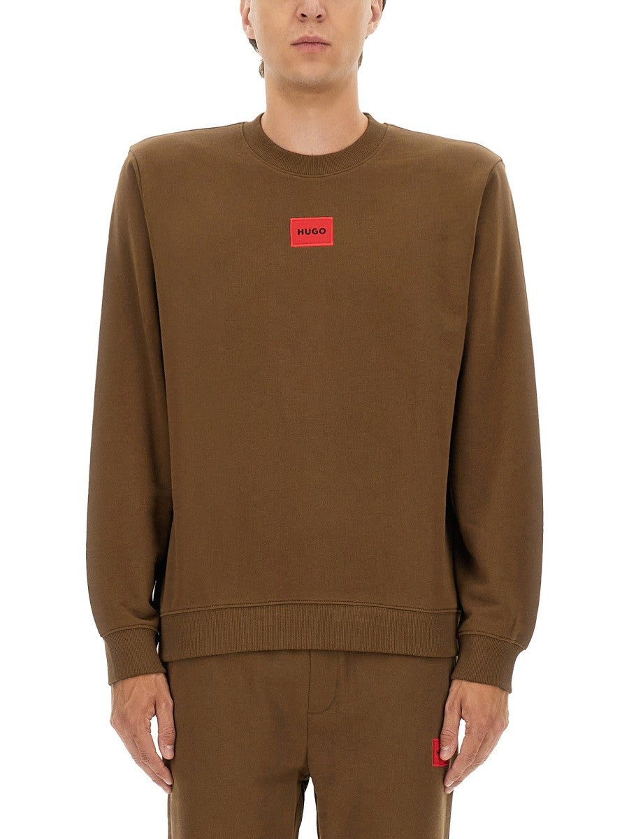 REGULAR FIT SWEATSHIRT WITH LOGO LABEL