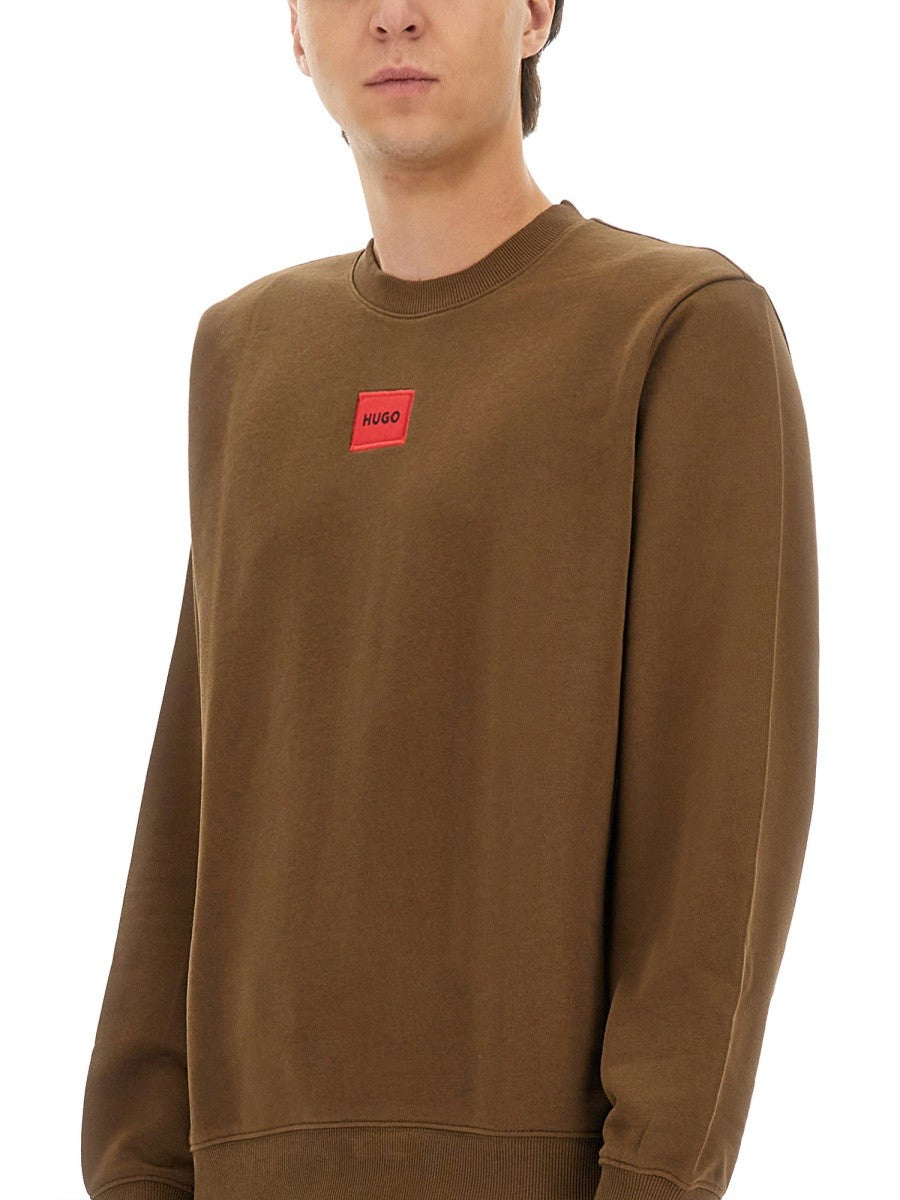 REGULAR FIT SWEATSHIRT WITH LOGO LABEL