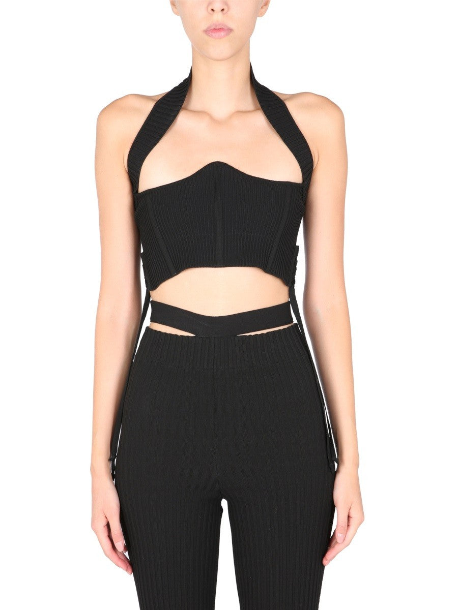 RIBBED BUSTIER