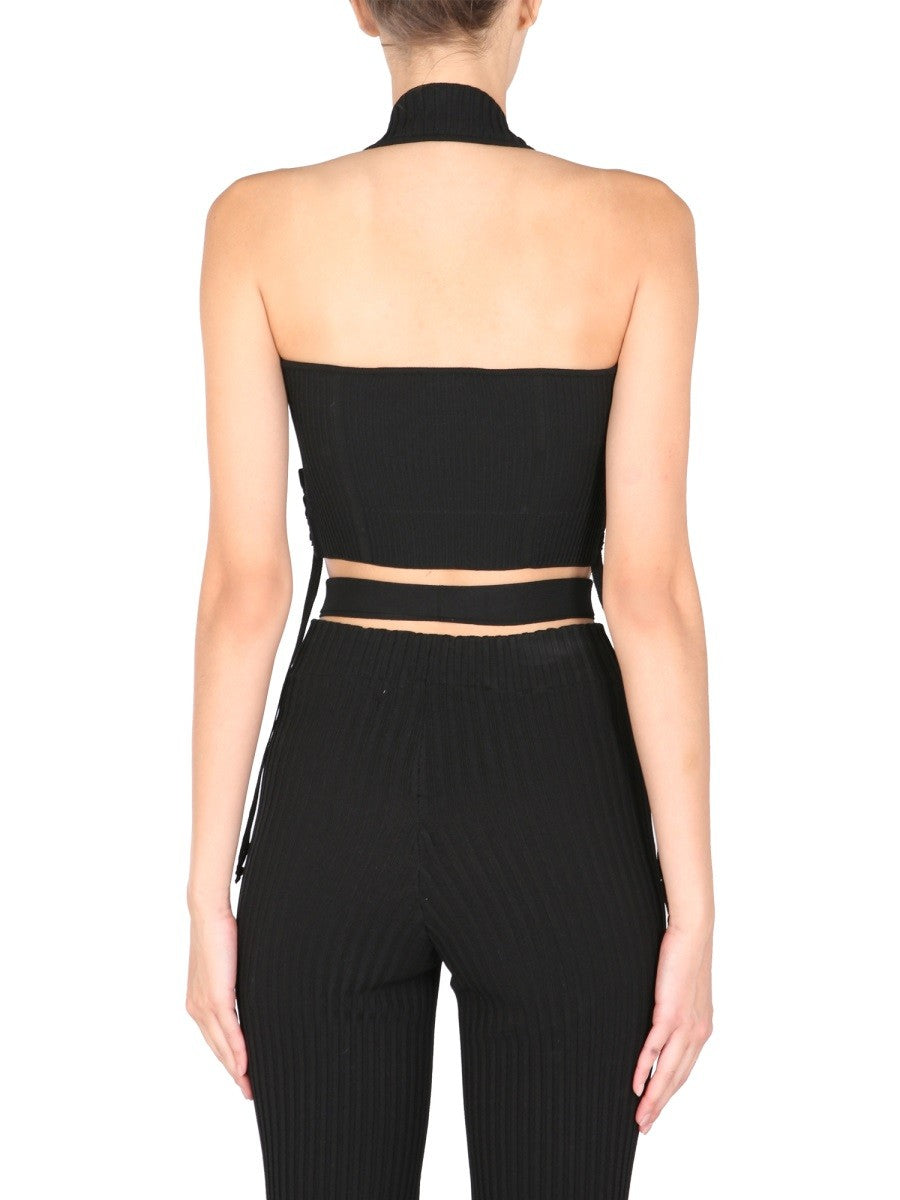 RIBBED BUSTIER