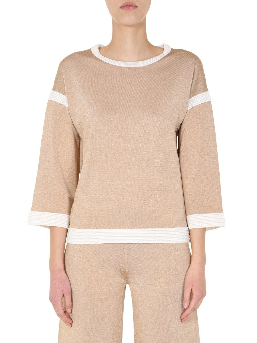 Wide Sleeve Round Neck Sweater