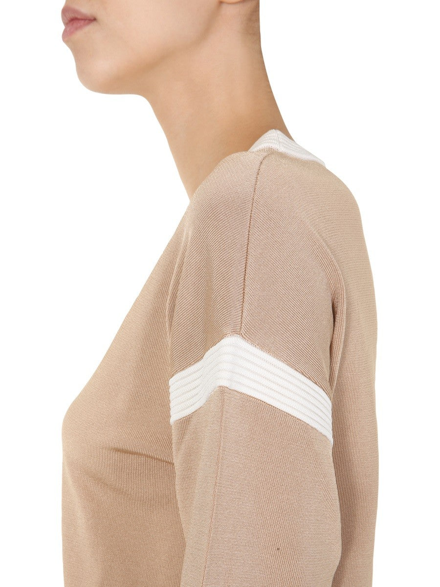 Wide Sleeve Round Neck Sweater